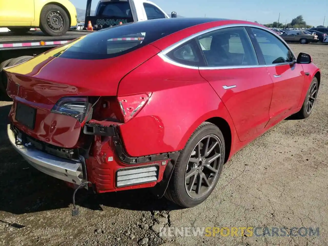 4 Photograph of a damaged car 5YJ3E1EA2LF644420 TESLA MODEL 3 2020