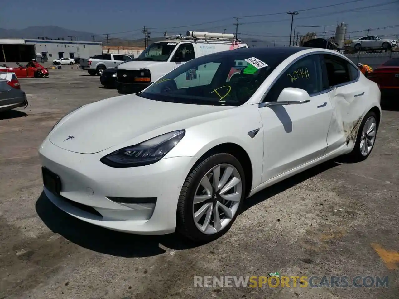 2 Фотография поврежденного автомобиля 5YJ3E1EA2LF645812 TESLA MODEL 3 2020