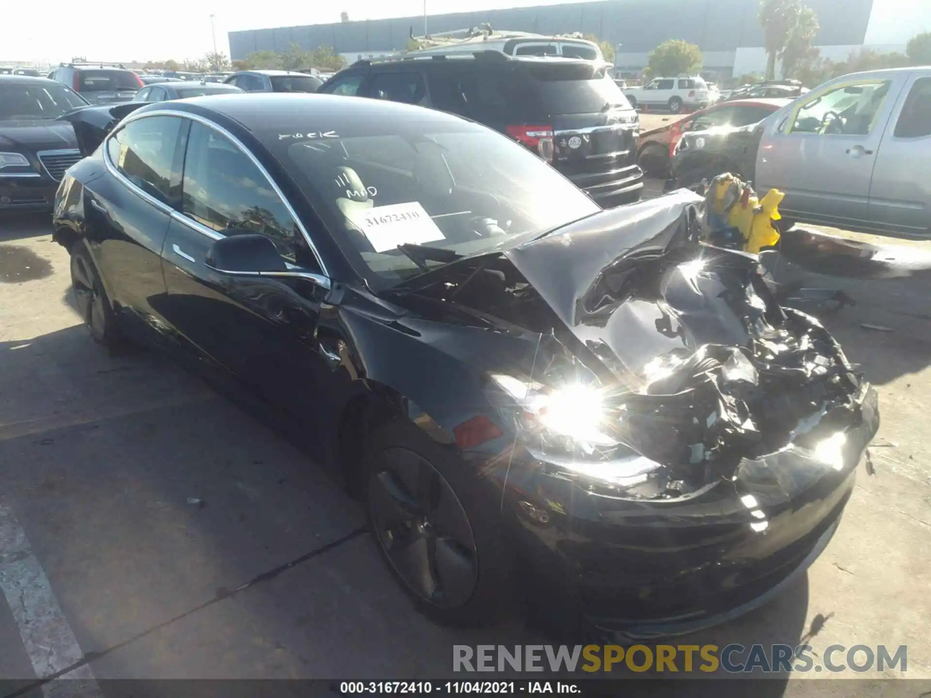 1 Photograph of a damaged car 5YJ3E1EA2LF657491 TESLA MODEL 3 2020