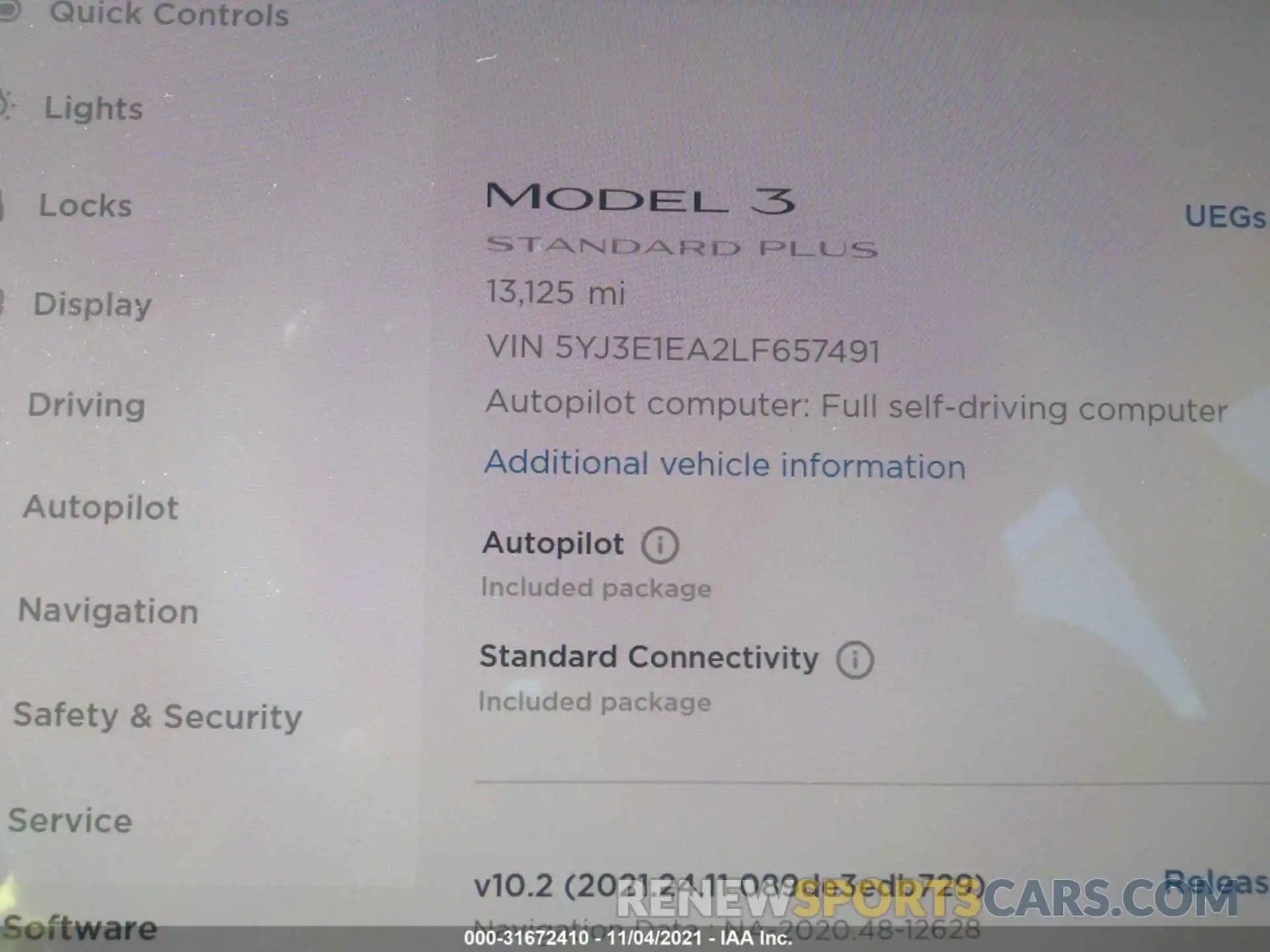 7 Photograph of a damaged car 5YJ3E1EA2LF657491 TESLA MODEL 3 2020