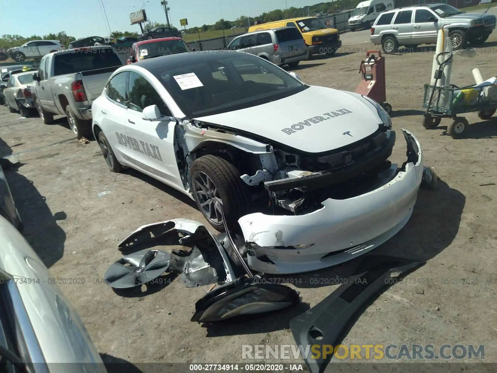 1 Photograph of a damaged car 5YJ3E1EA2LF659418 TESLA MODEL 3 2020