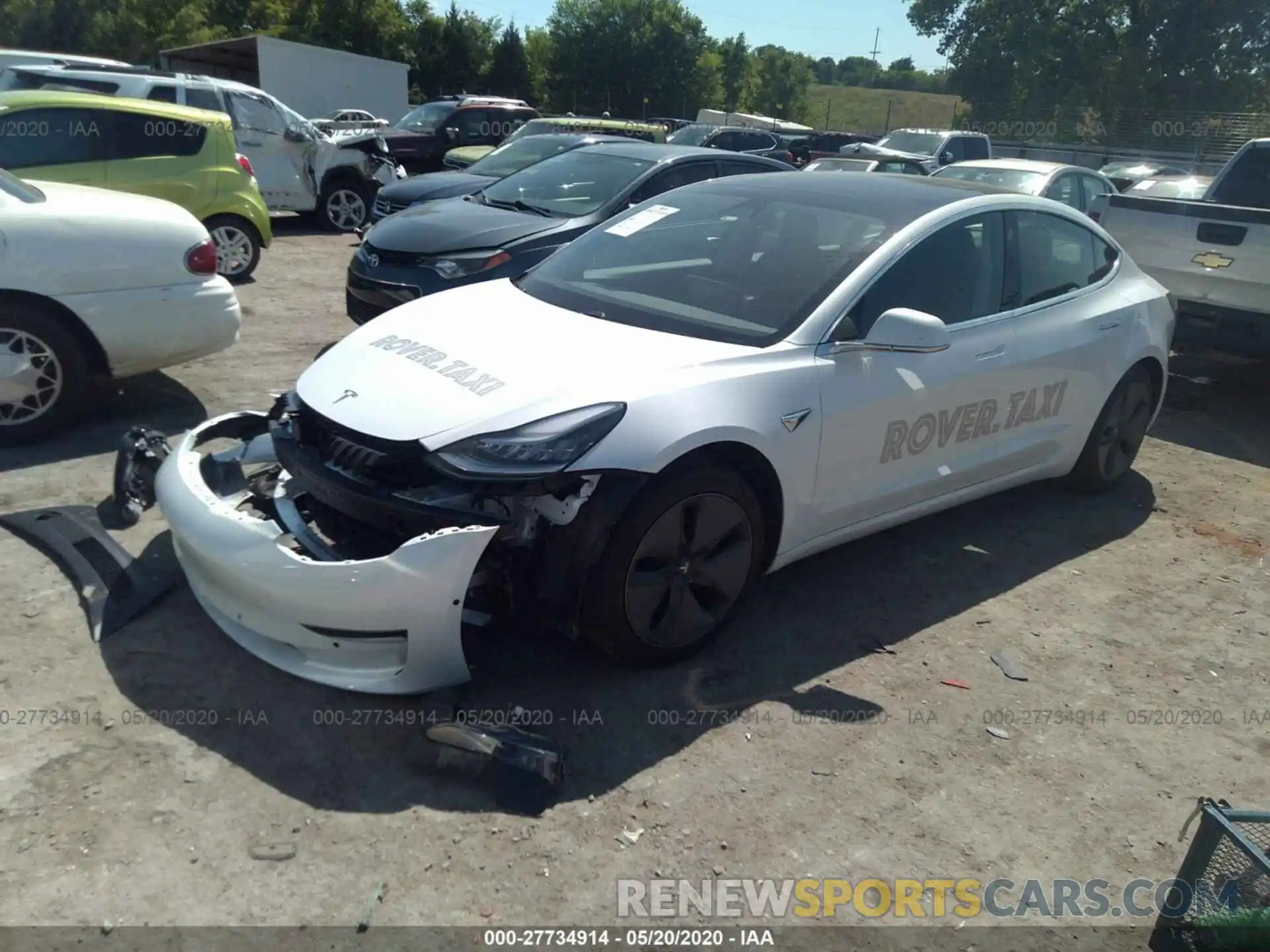 2 Photograph of a damaged car 5YJ3E1EA2LF659418 TESLA MODEL 3 2020