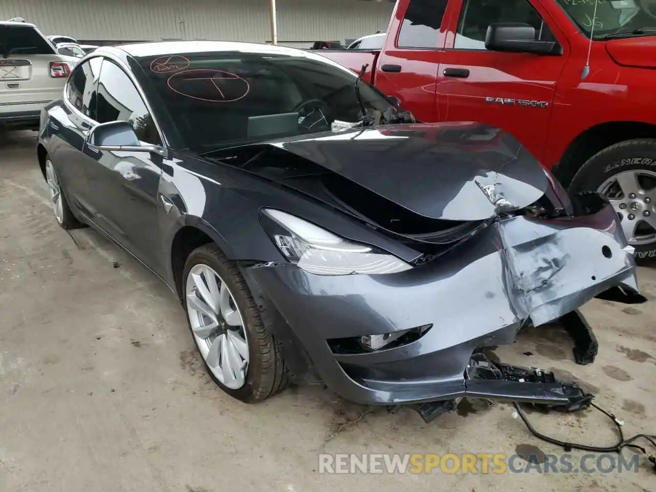 1 Photograph of a damaged car 5YJ3E1EA2LF660925 TESLA MODEL 3 2020