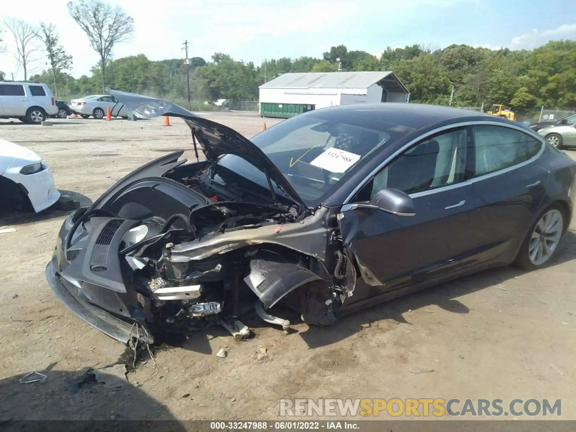 2 Photograph of a damaged car 5YJ3E1EA2LF661086 TESLA MODEL 3 2020