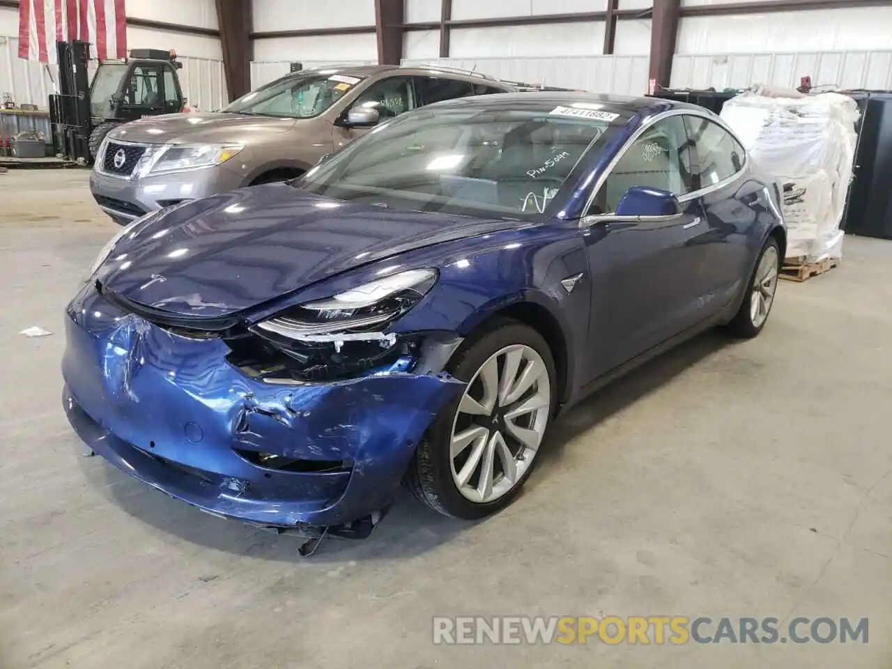 2 Photograph of a damaged car 5YJ3E1EA2LF661430 TESLA MODEL 3 2020