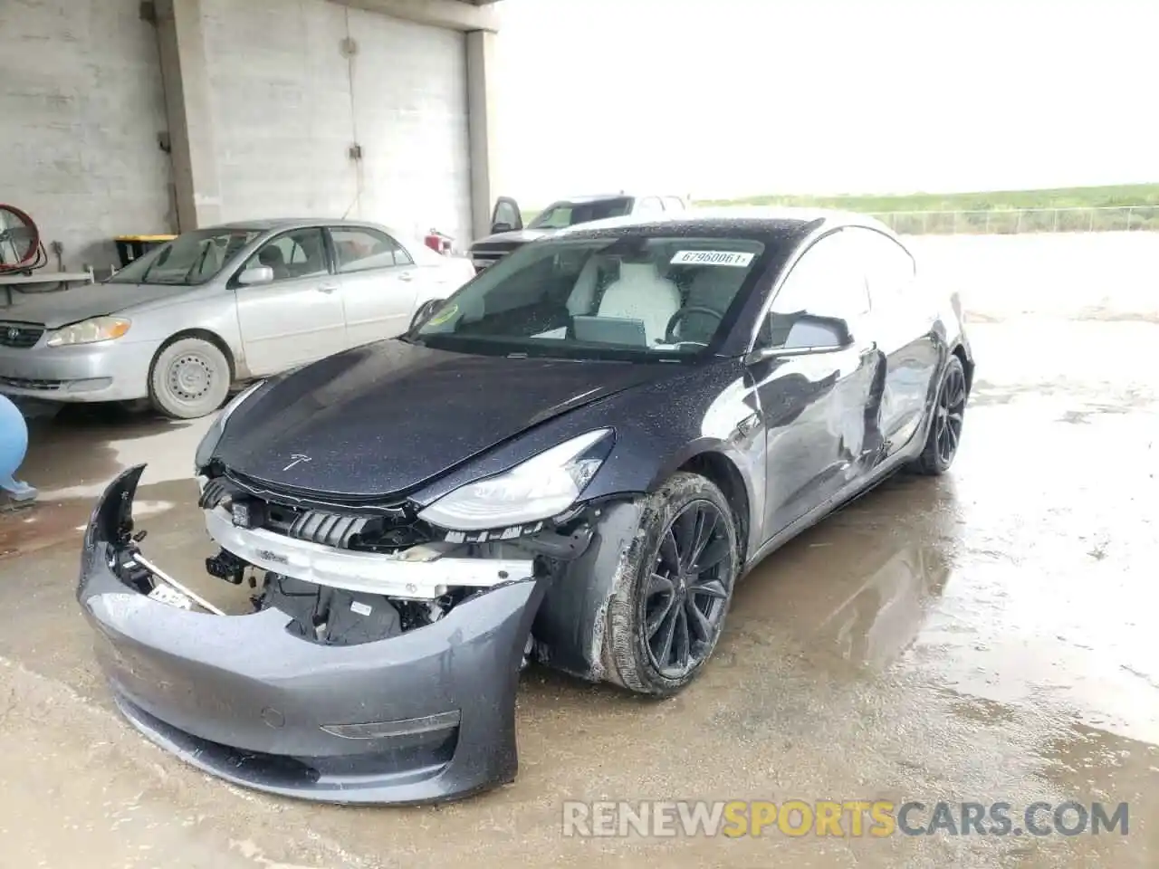 2 Photograph of a damaged car 5YJ3E1EA2LF662609 TESLA MODEL 3 2020