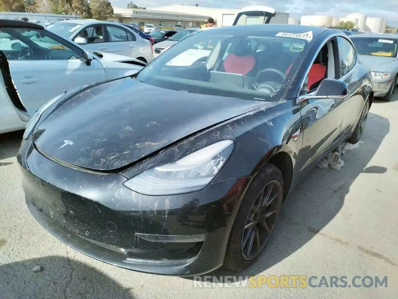 2 Photograph of a damaged car 5YJ3E1EA2LF704583 TESLA MODEL 3 2020