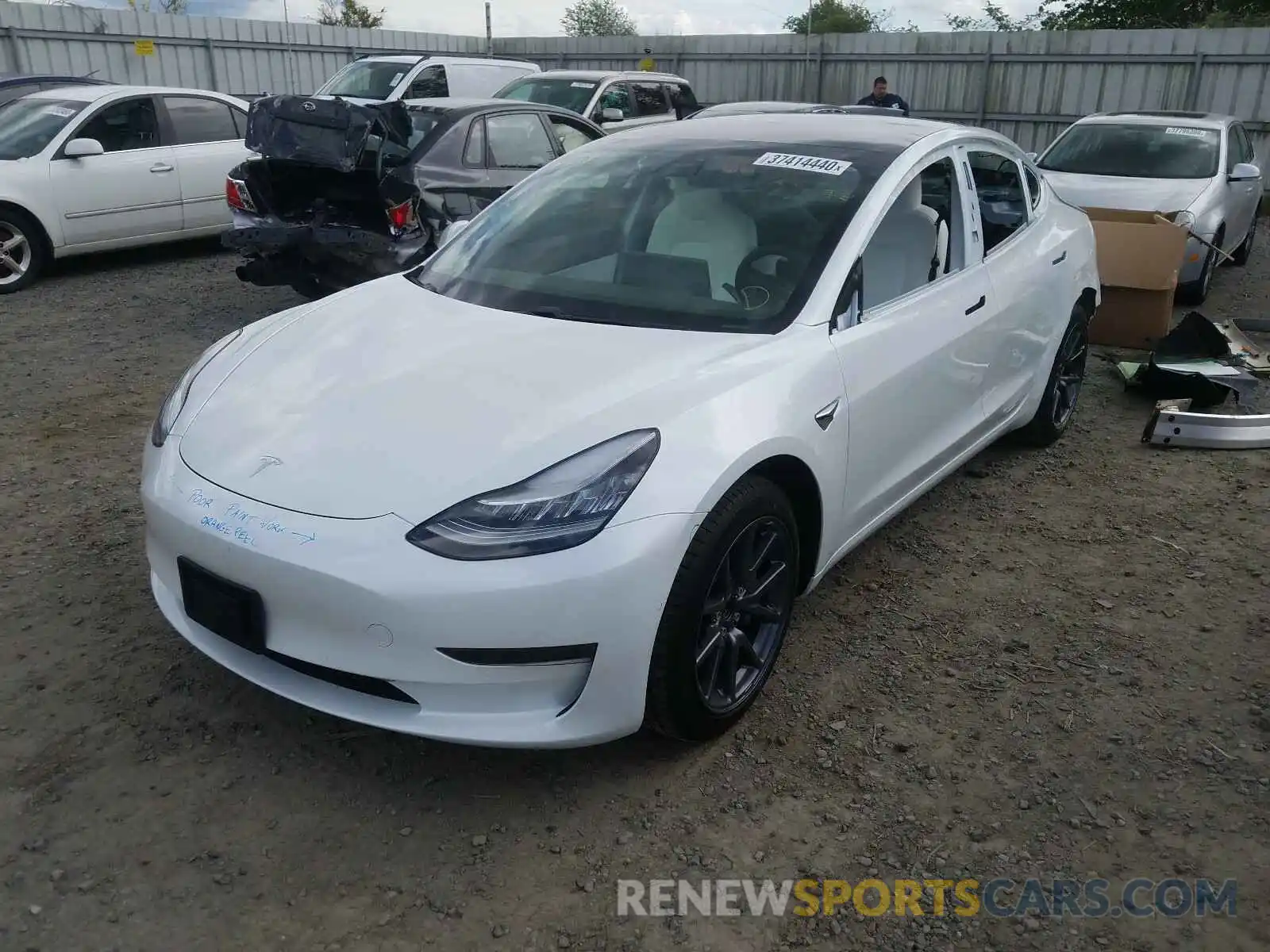 2 Photograph of a damaged car 5YJ3E1EA2LF717866 TESLA MODEL 3 2020