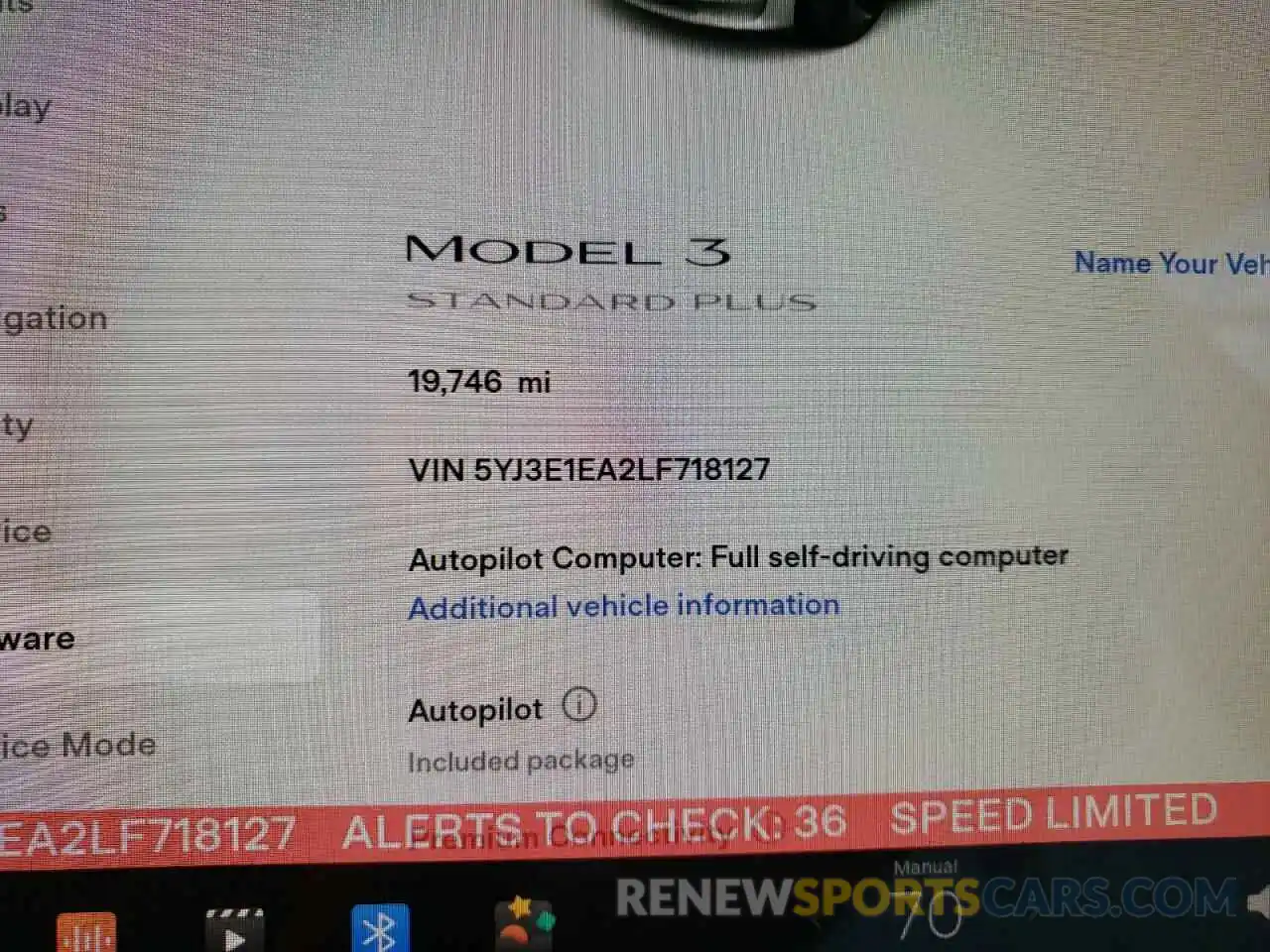 8 Фотография поврежденного автомобиля 5YJ3E1EA2LF718127 TESLA MODEL 3 2020