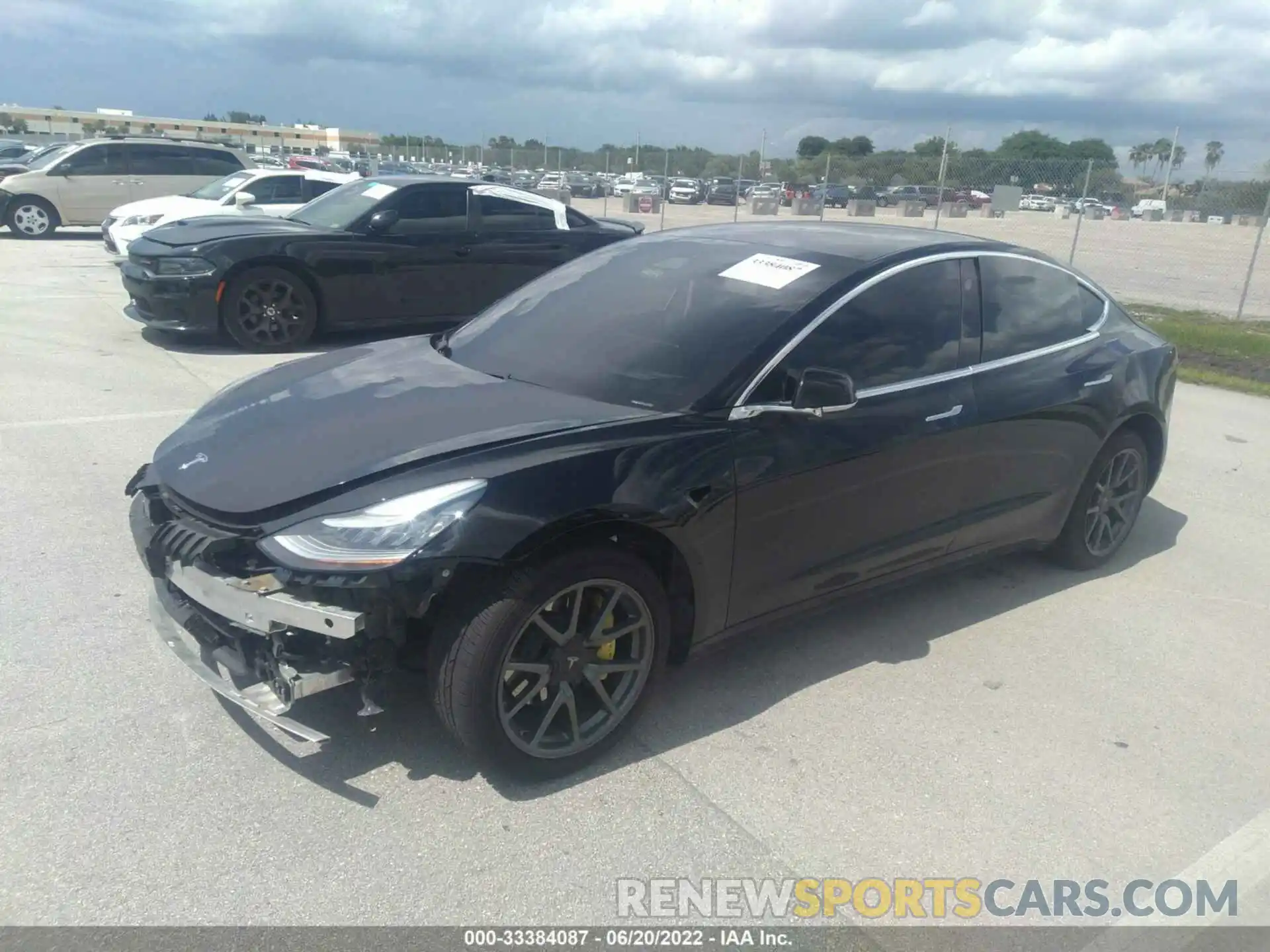 2 Photograph of a damaged car 5YJ3E1EA2LF736451 TESLA MODEL 3 2020