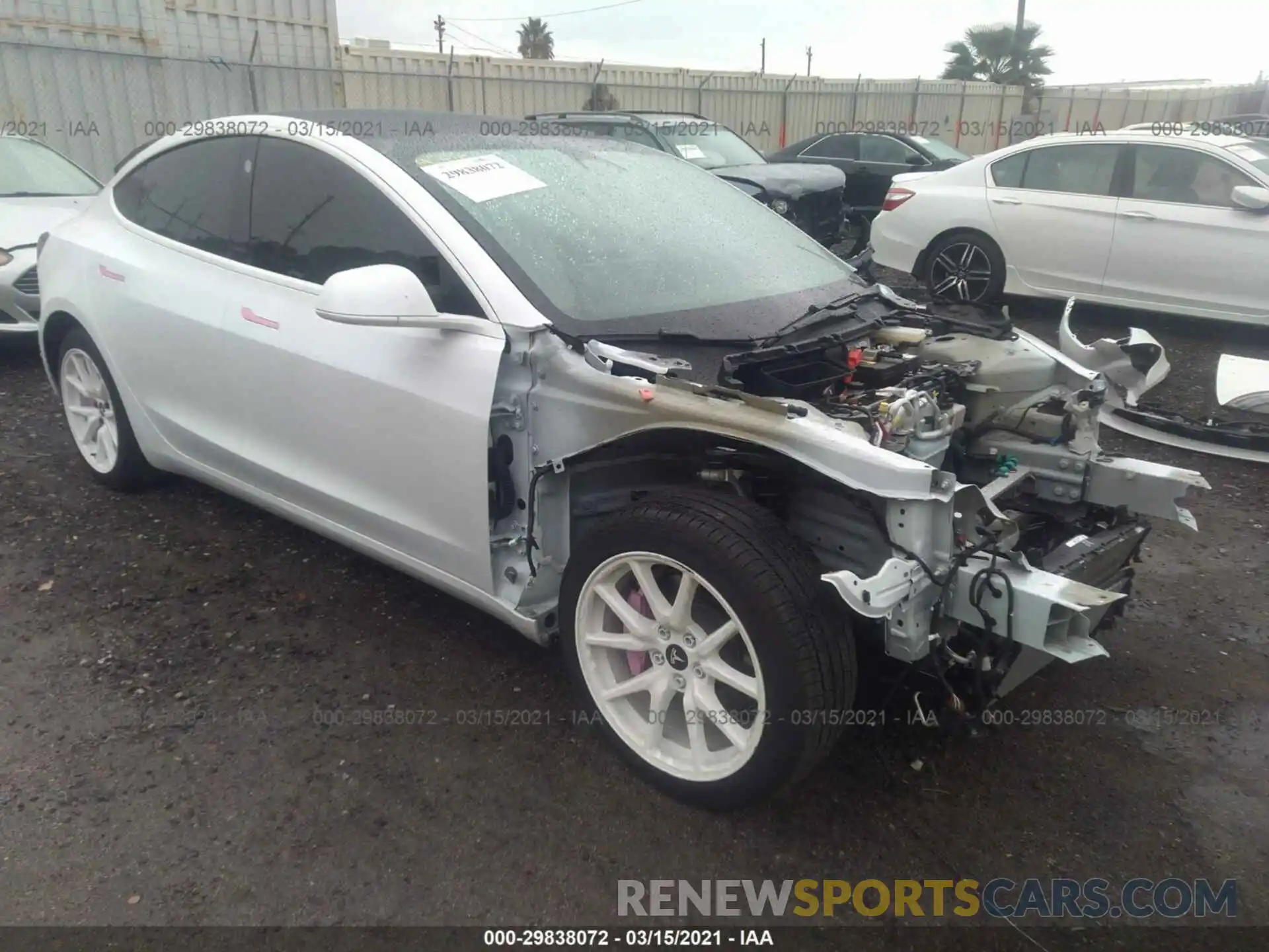 1 Photograph of a damaged car 5YJ3E1EA2LF738250 TESLA MODEL 3 2020