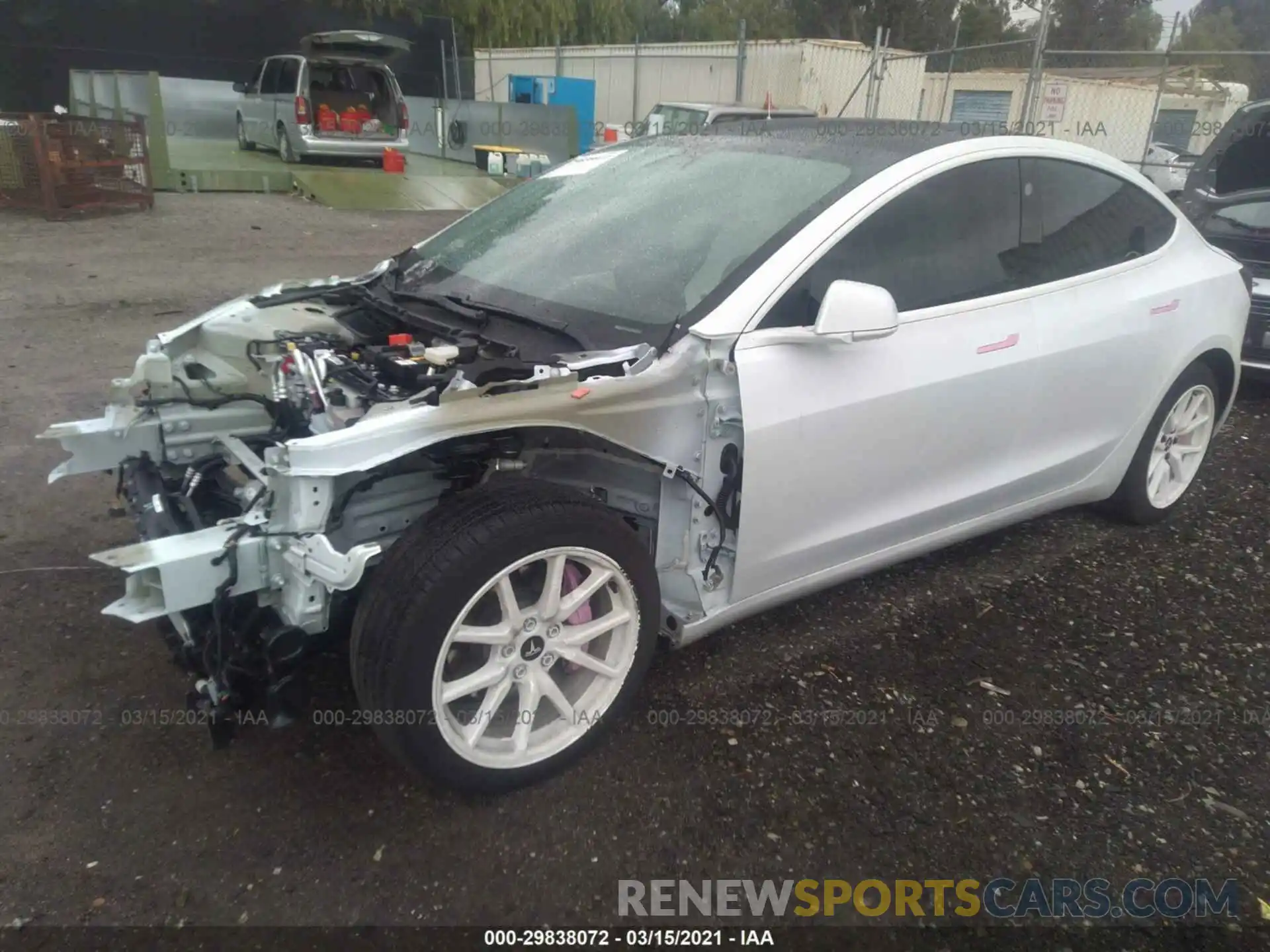 2 Photograph of a damaged car 5YJ3E1EA2LF738250 TESLA MODEL 3 2020