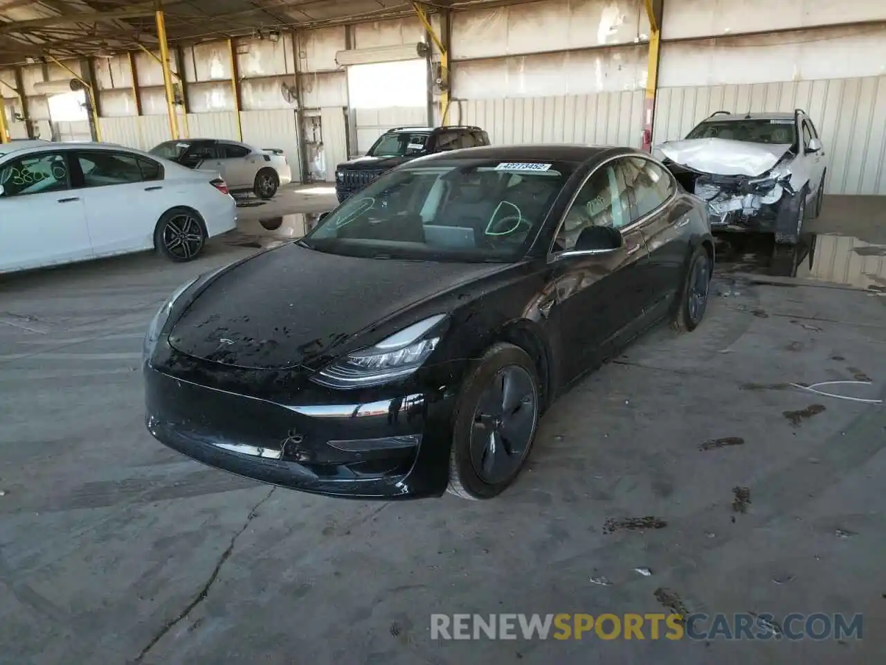 2 Photograph of a damaged car 5YJ3E1EA2LF743304 TESLA MODEL 3 2020