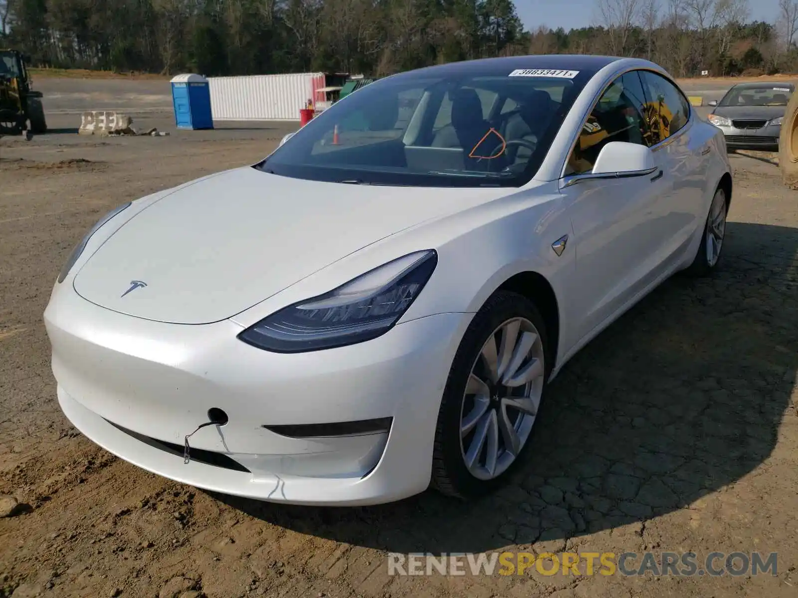 2 Photograph of a damaged car 5YJ3E1EA2LF783883 TESLA MODEL 3 2020