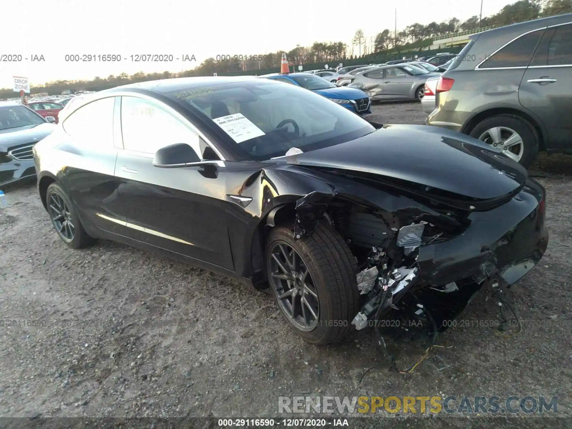 1 Photograph of a damaged car 5YJ3E1EA2LF792146 TESLA MODEL 3 2020