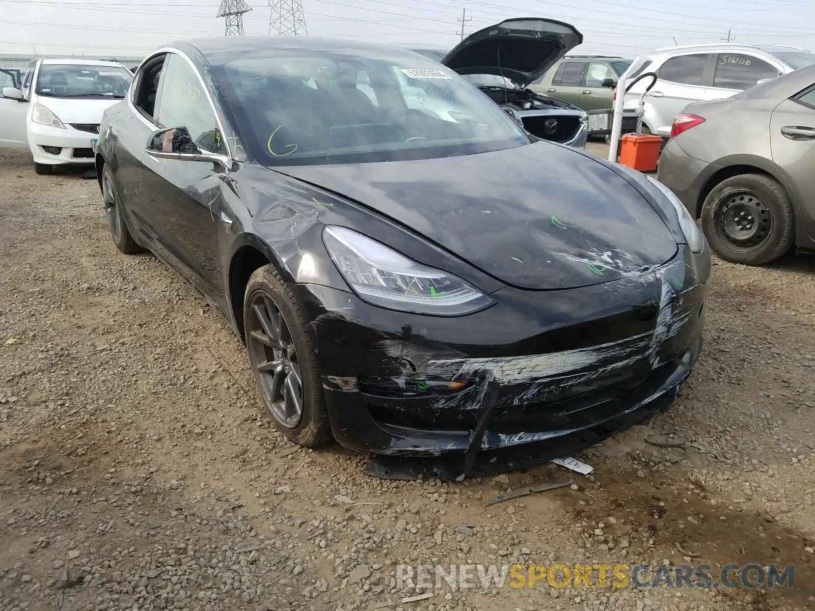 1 Photograph of a damaged car 5YJ3E1EA2LF792177 TESLA MODEL 3 2020