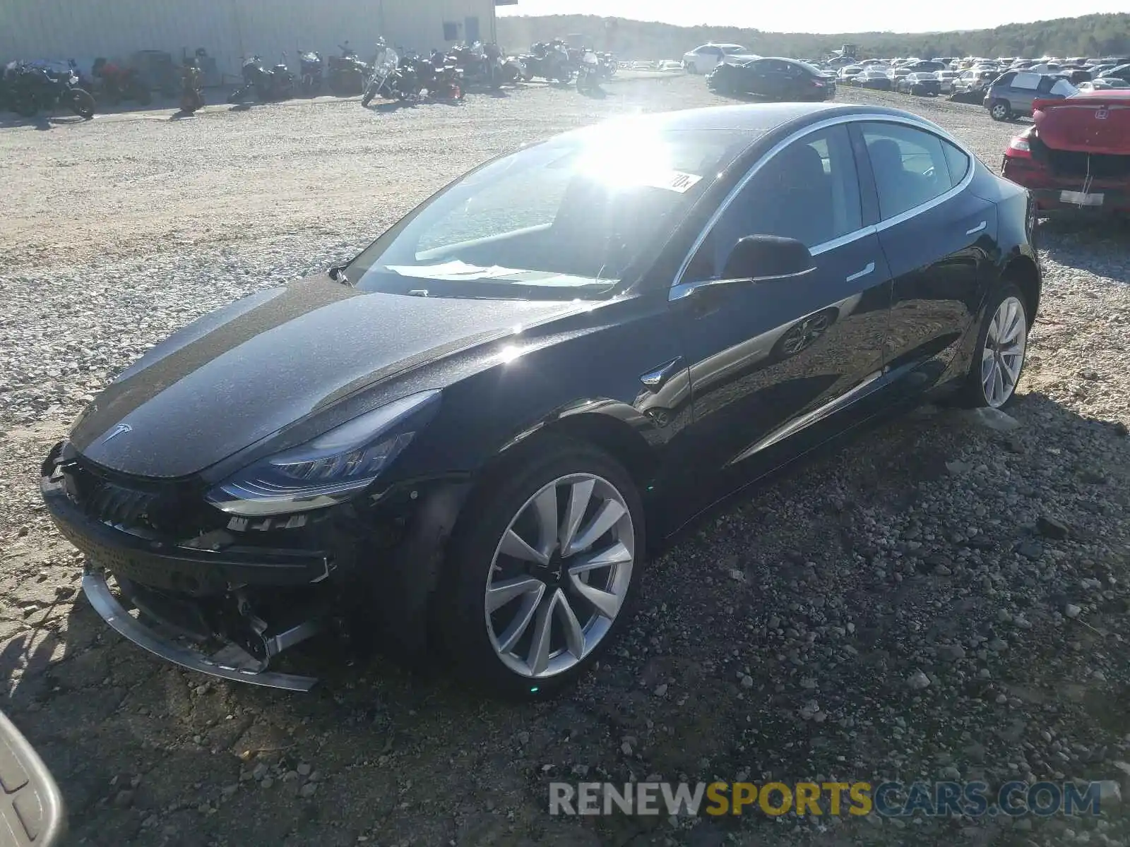 2 Photograph of a damaged car 5YJ3E1EA2LF792910 TESLA MODEL 3 2020