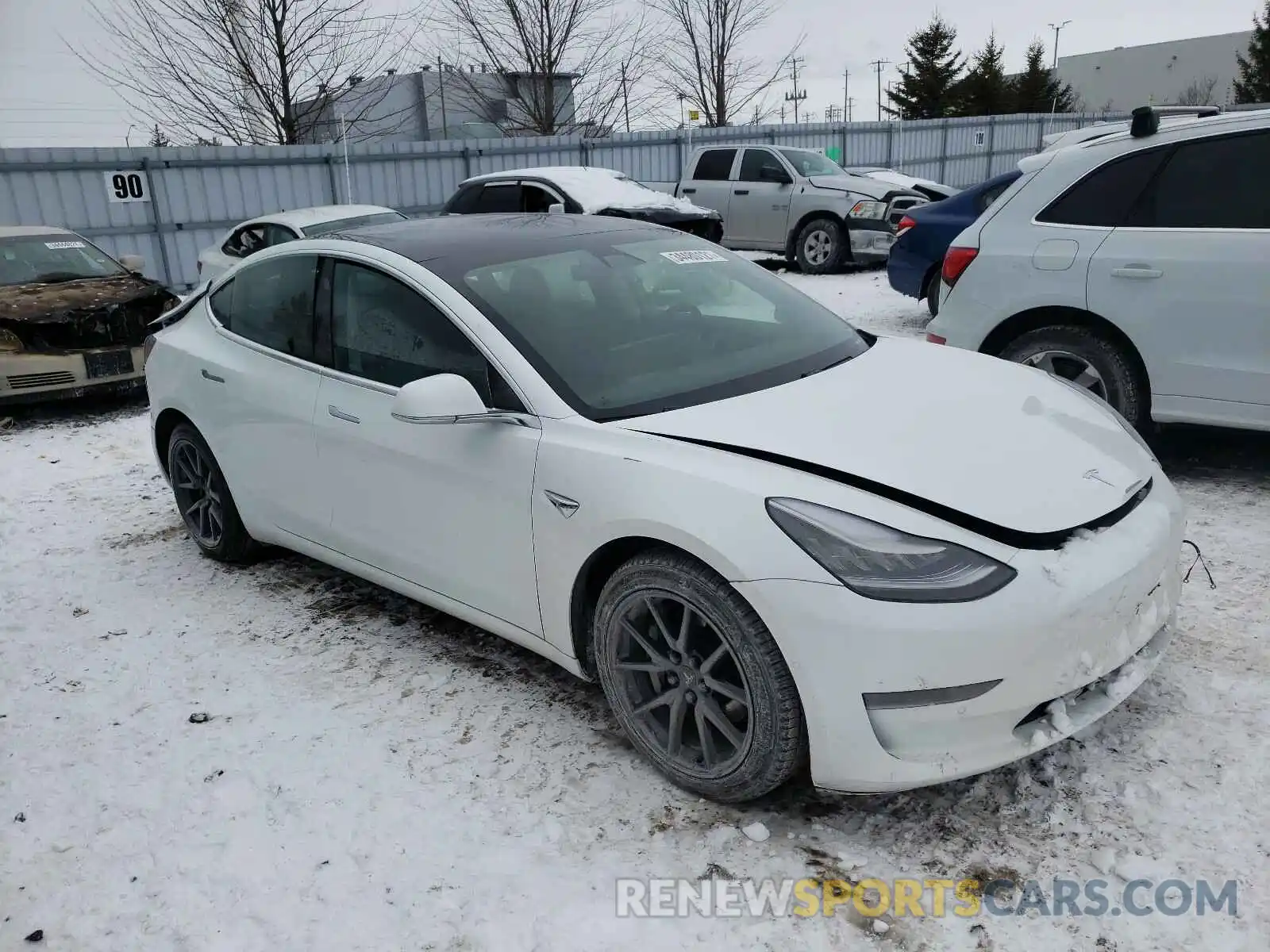 1 Photograph of a damaged car 5YJ3E1EA2LF794303 TESLA MODEL 3 2020