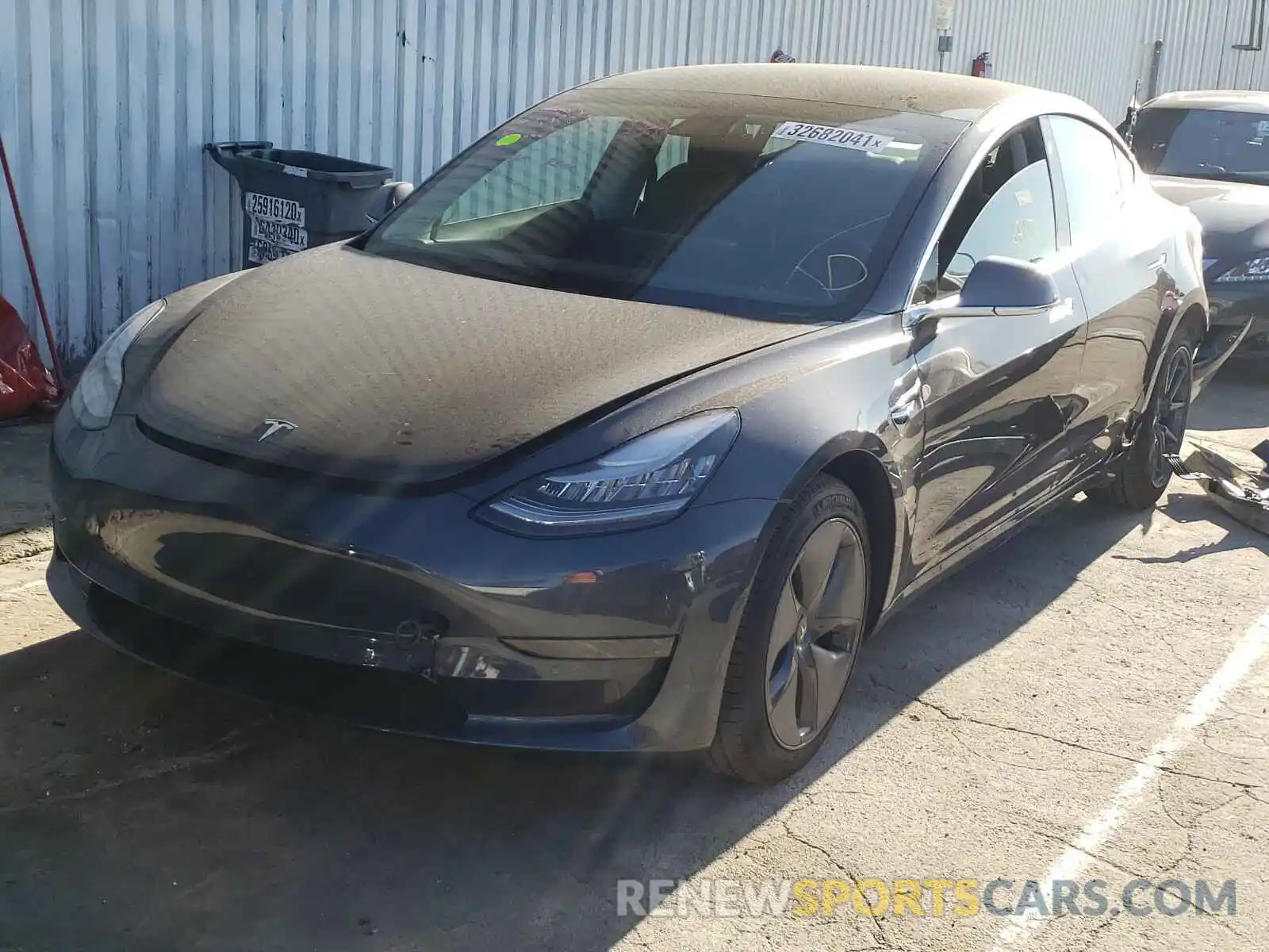 2 Photograph of a damaged car 5YJ3E1EA2LF796844 TESLA MODEL 3 2020