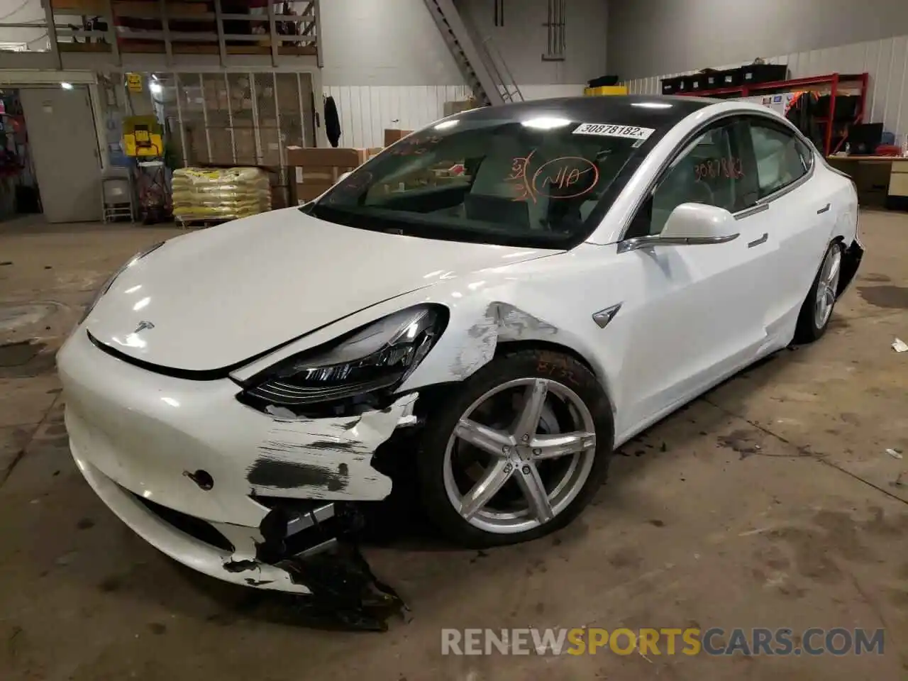 2 Photograph of a damaged car 5YJ3E1EA2LF797962 TESLA MODEL 3 2020