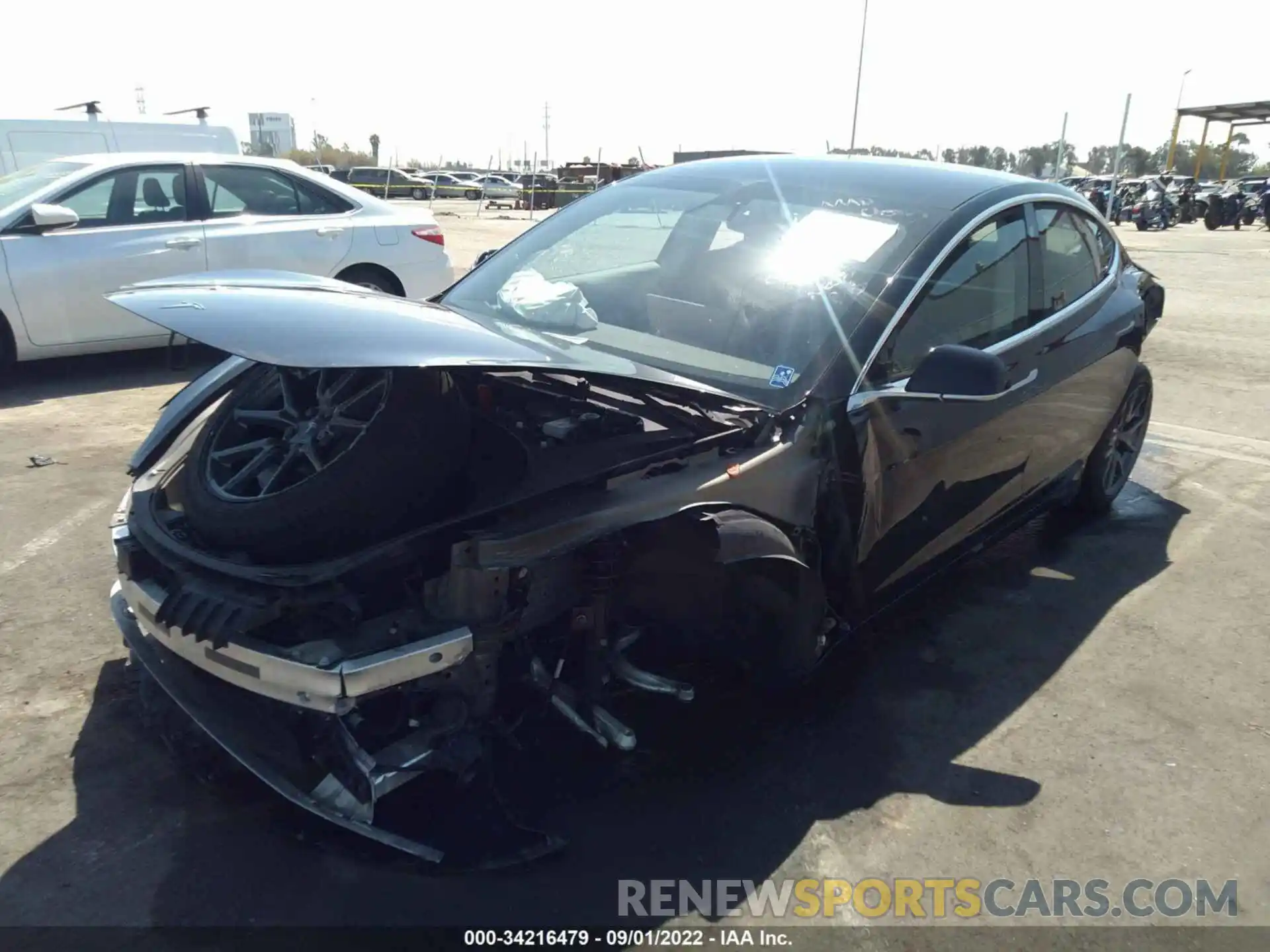 2 Photograph of a damaged car 5YJ3E1EA2LF803310 TESLA MODEL 3 2020