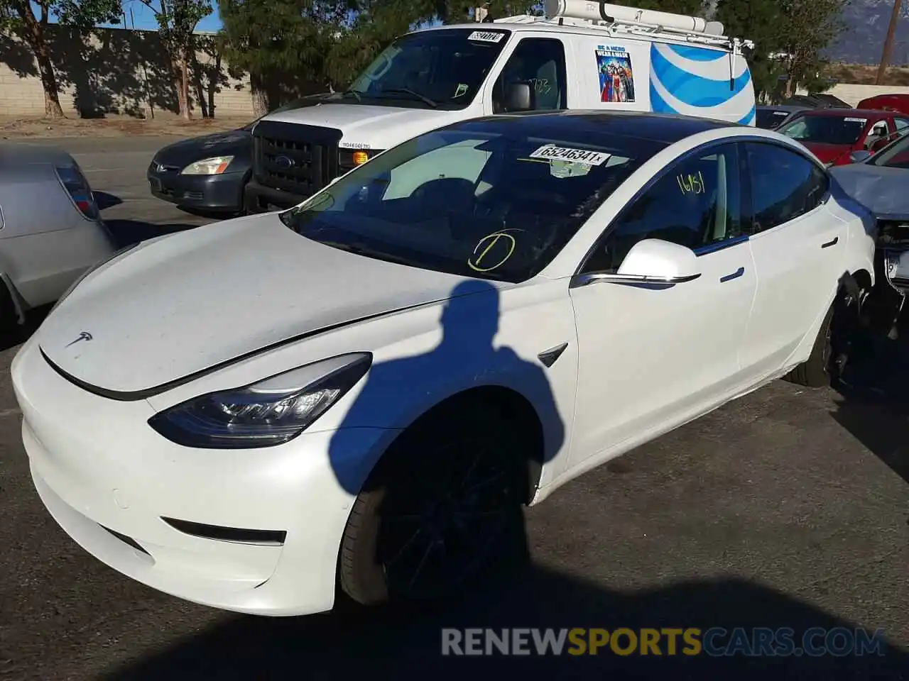 2 Photograph of a damaged car 5YJ3E1EA2LF804313 TESLA MODEL 3 2020