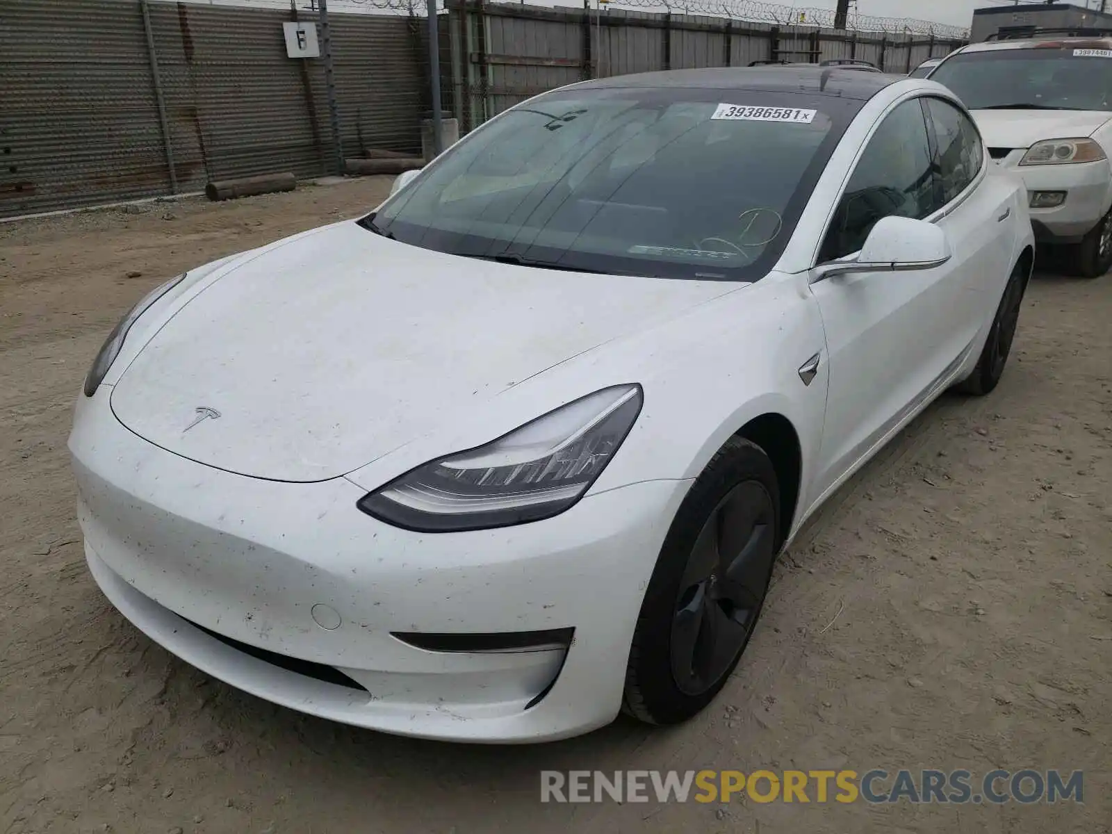 2 Photograph of a damaged car 5YJ3E1EA2LF805817 TESLA MODEL 3 2020