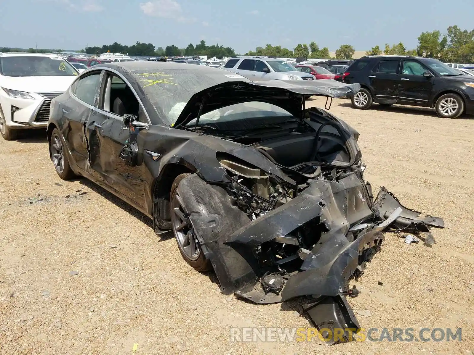 1 Photograph of a damaged car 5YJ3E1EA3LF427555 TESLA MODEL 3 2020