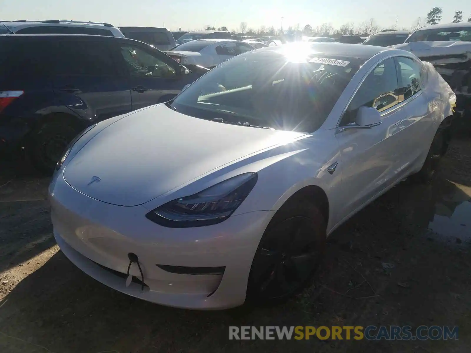 2 Photograph of a damaged car 5YJ3E1EA3LF504392 TESLA MODEL 3 2020