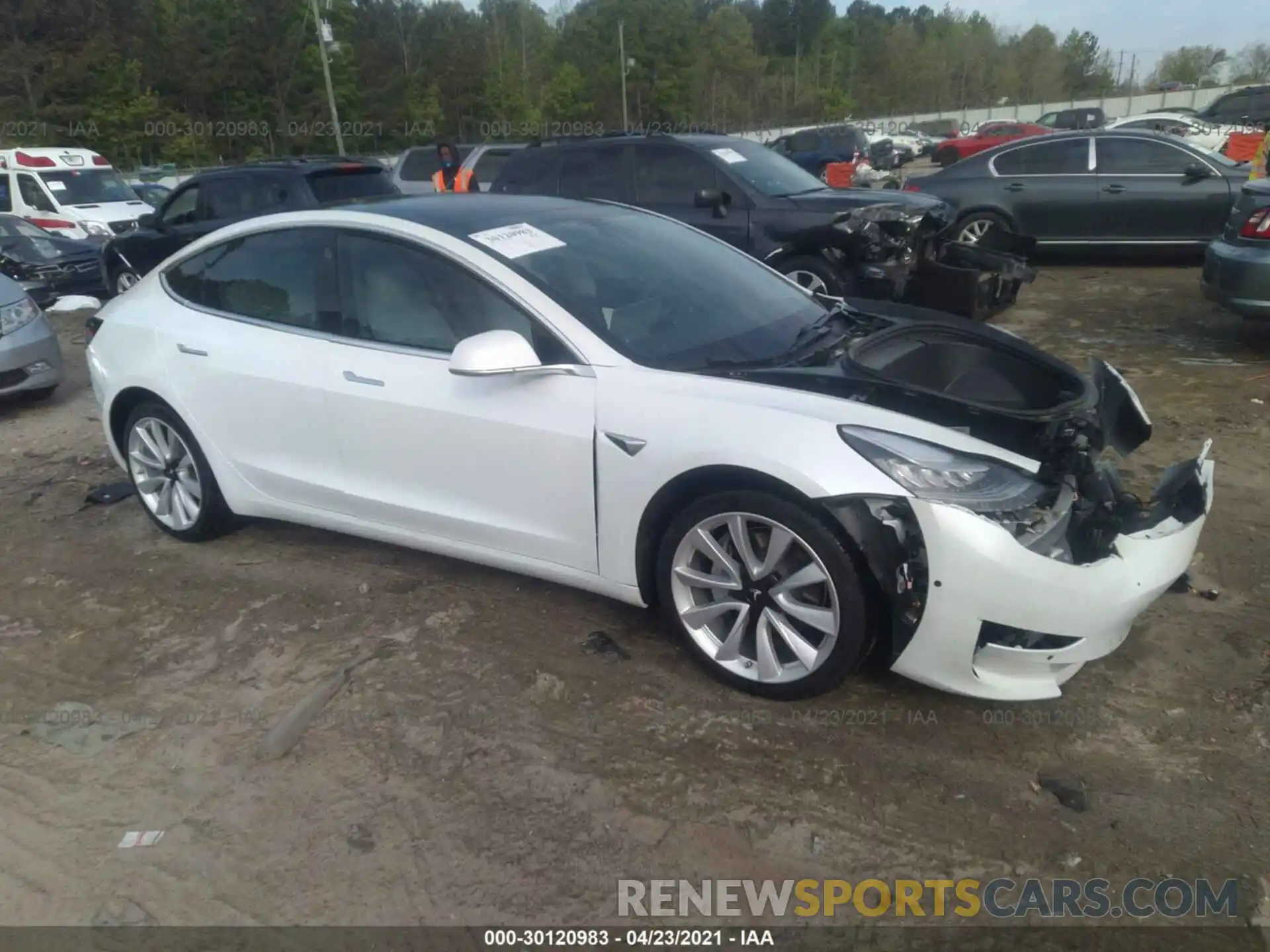 1 Photograph of a damaged car 5YJ3E1EA3LF509818 TESLA MODEL 3 2020