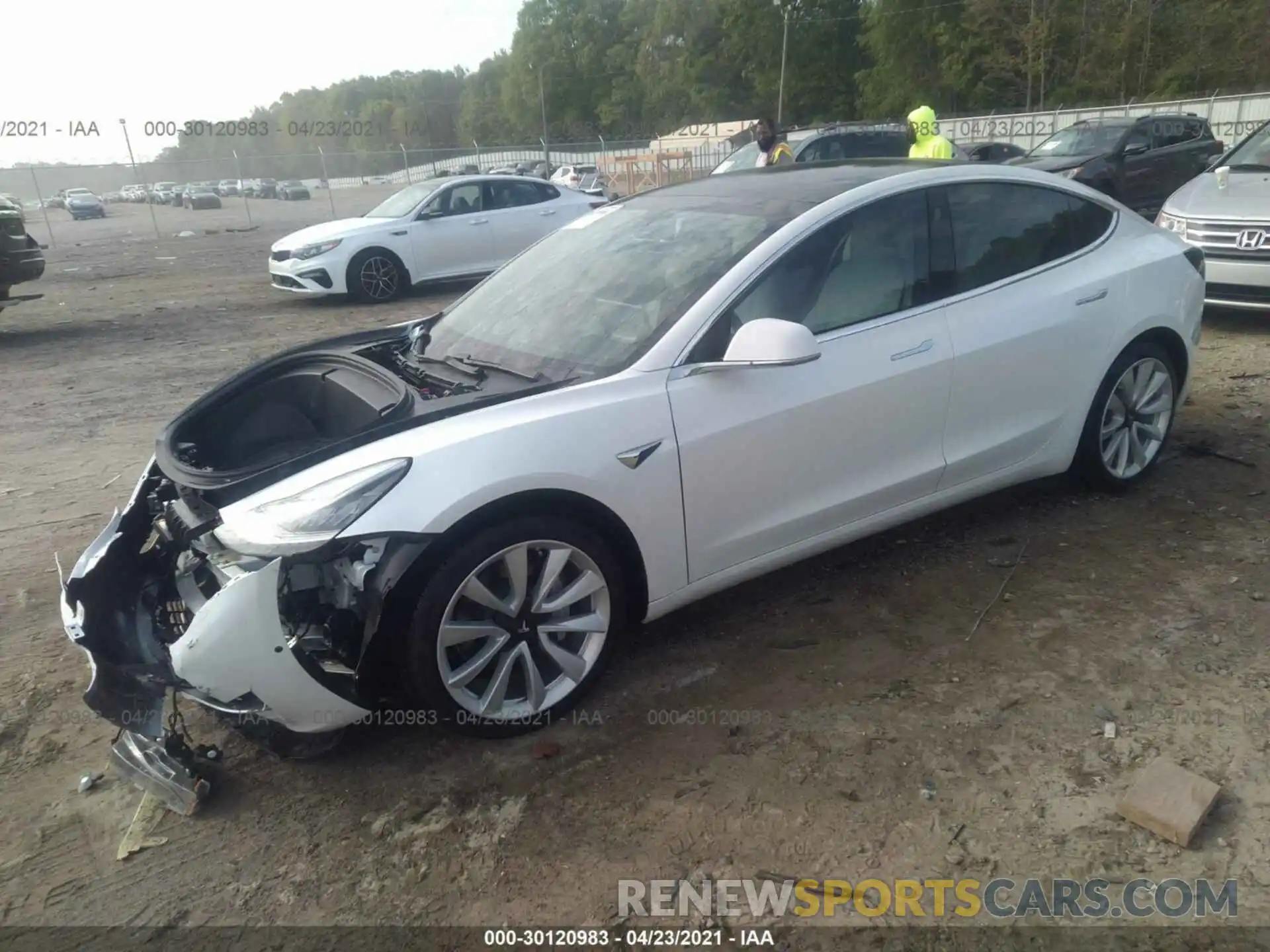 2 Photograph of a damaged car 5YJ3E1EA3LF509818 TESLA MODEL 3 2020