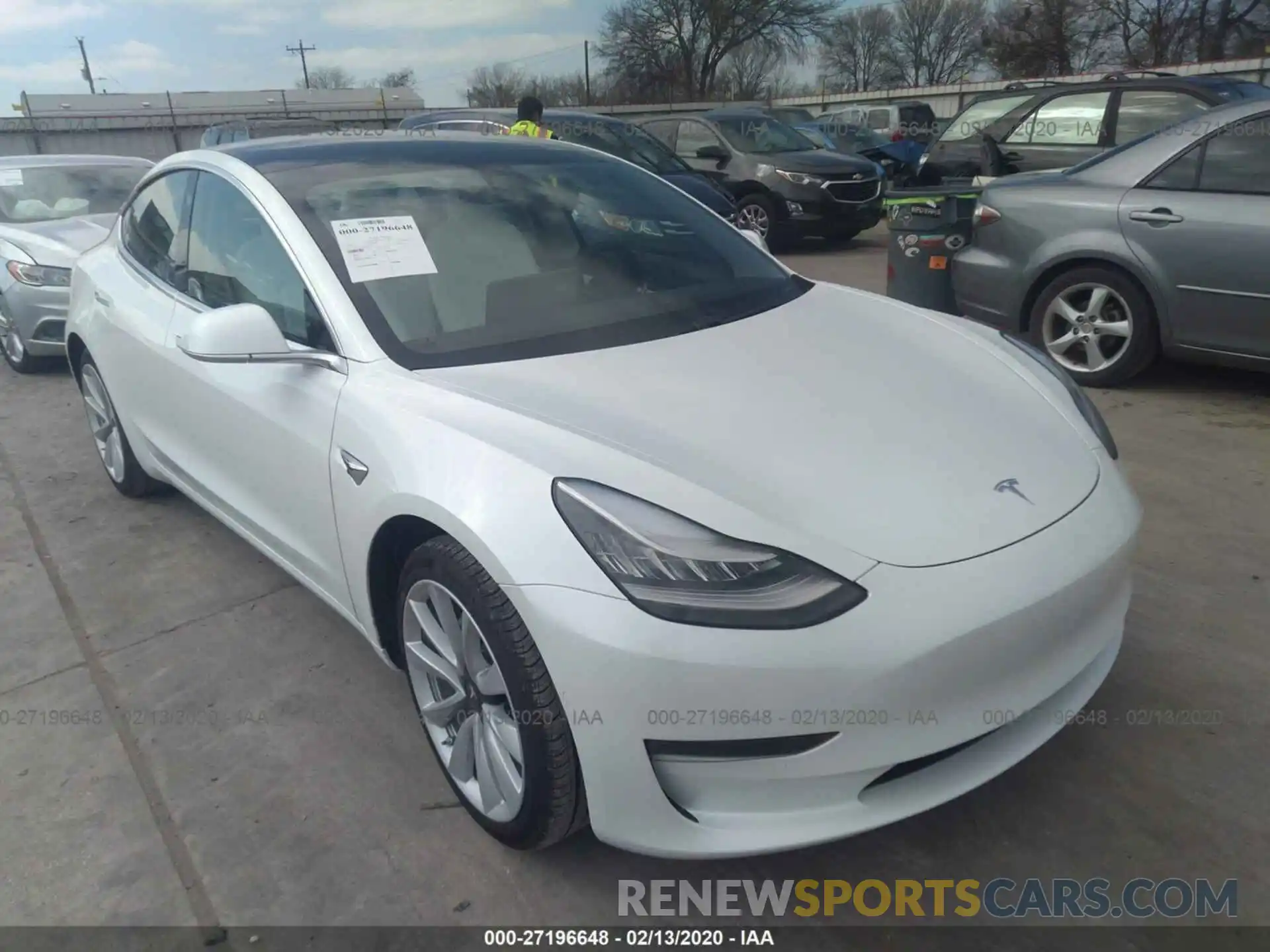 1 Photograph of a damaged car 5YJ3E1EA3LF509902 TESLA MODEL 3 2020