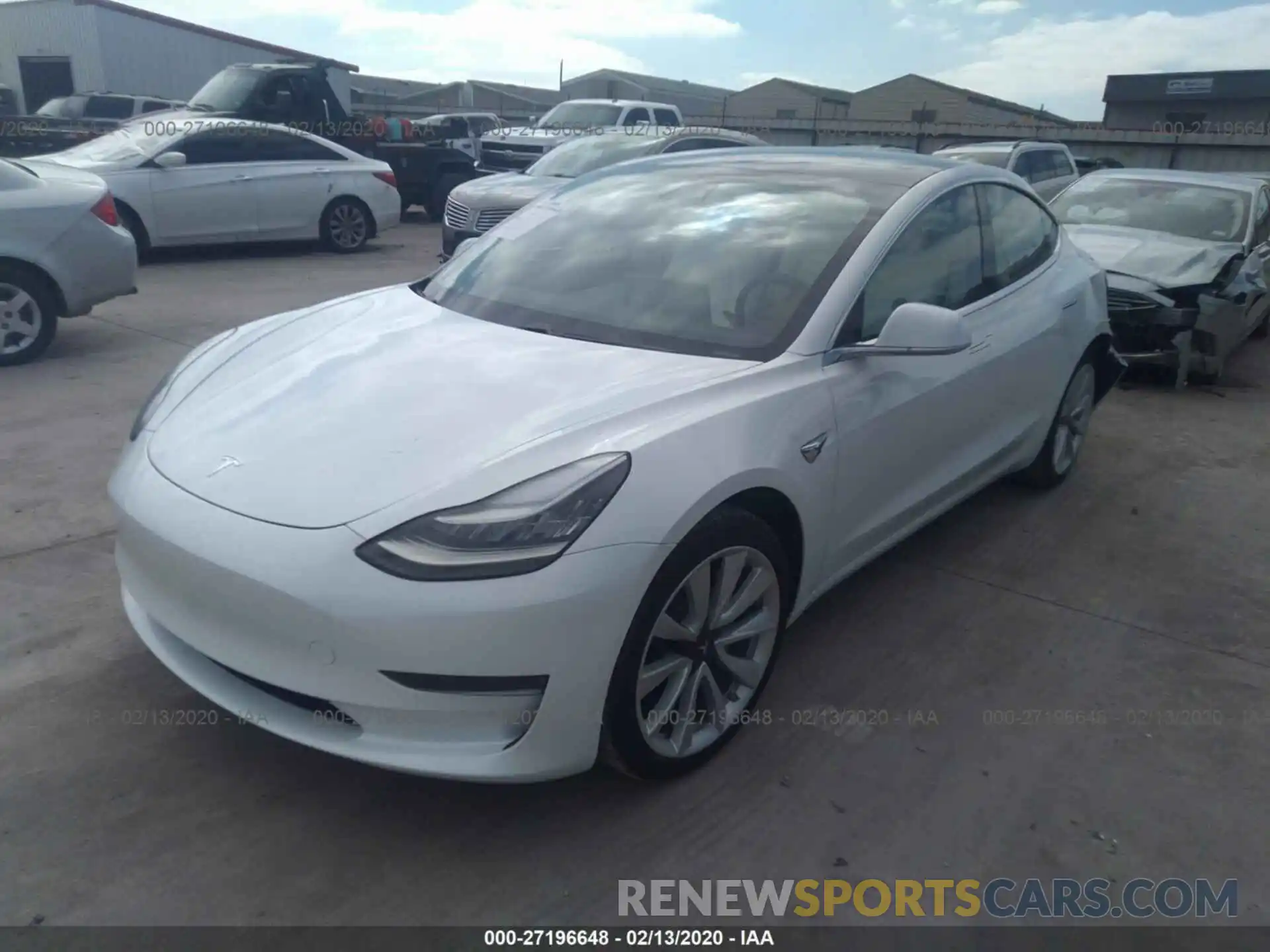 2 Photograph of a damaged car 5YJ3E1EA3LF509902 TESLA MODEL 3 2020