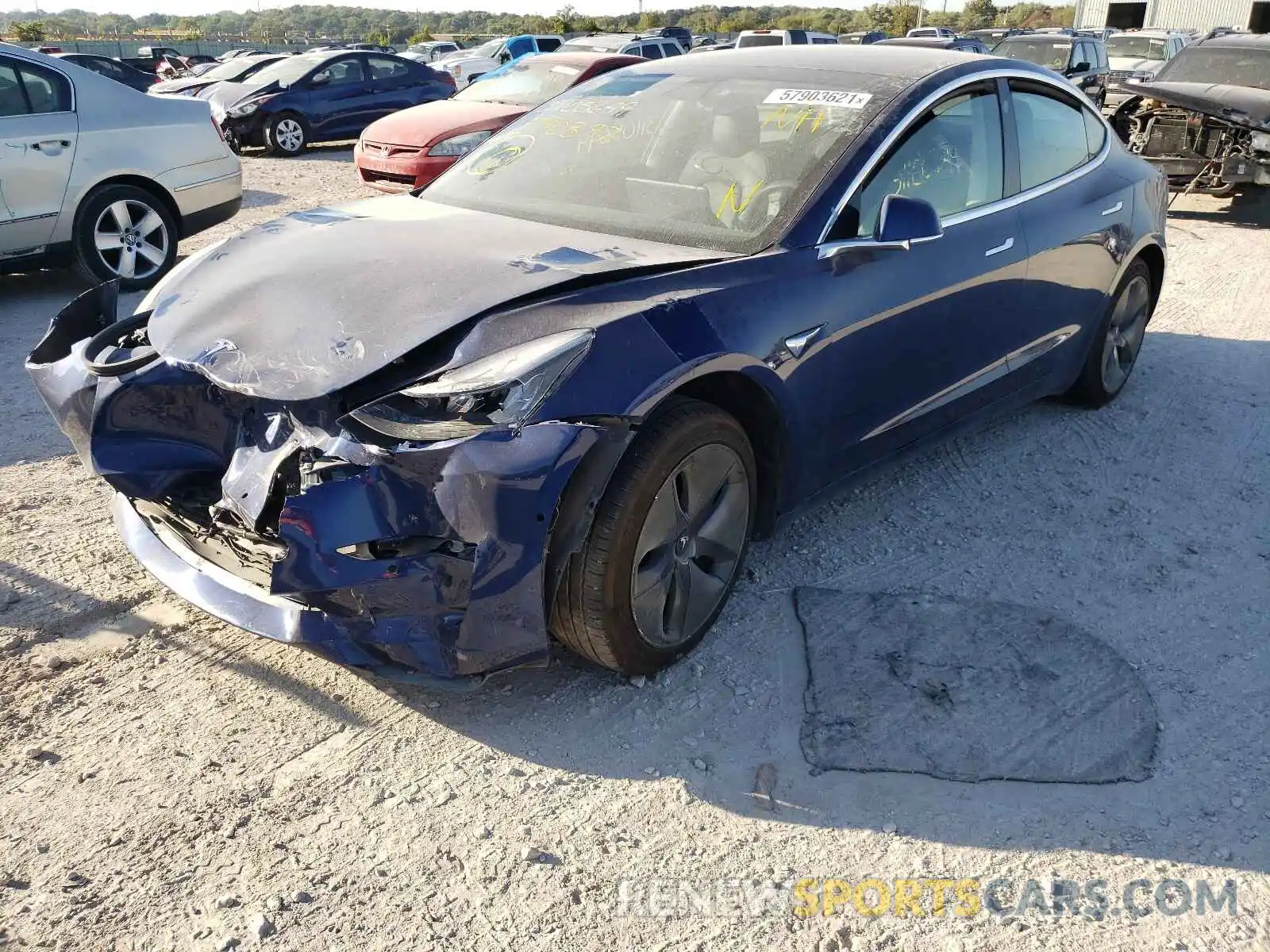 2 Photograph of a damaged car 5YJ3E1EA3LF590397 TESLA MODEL 3 2020