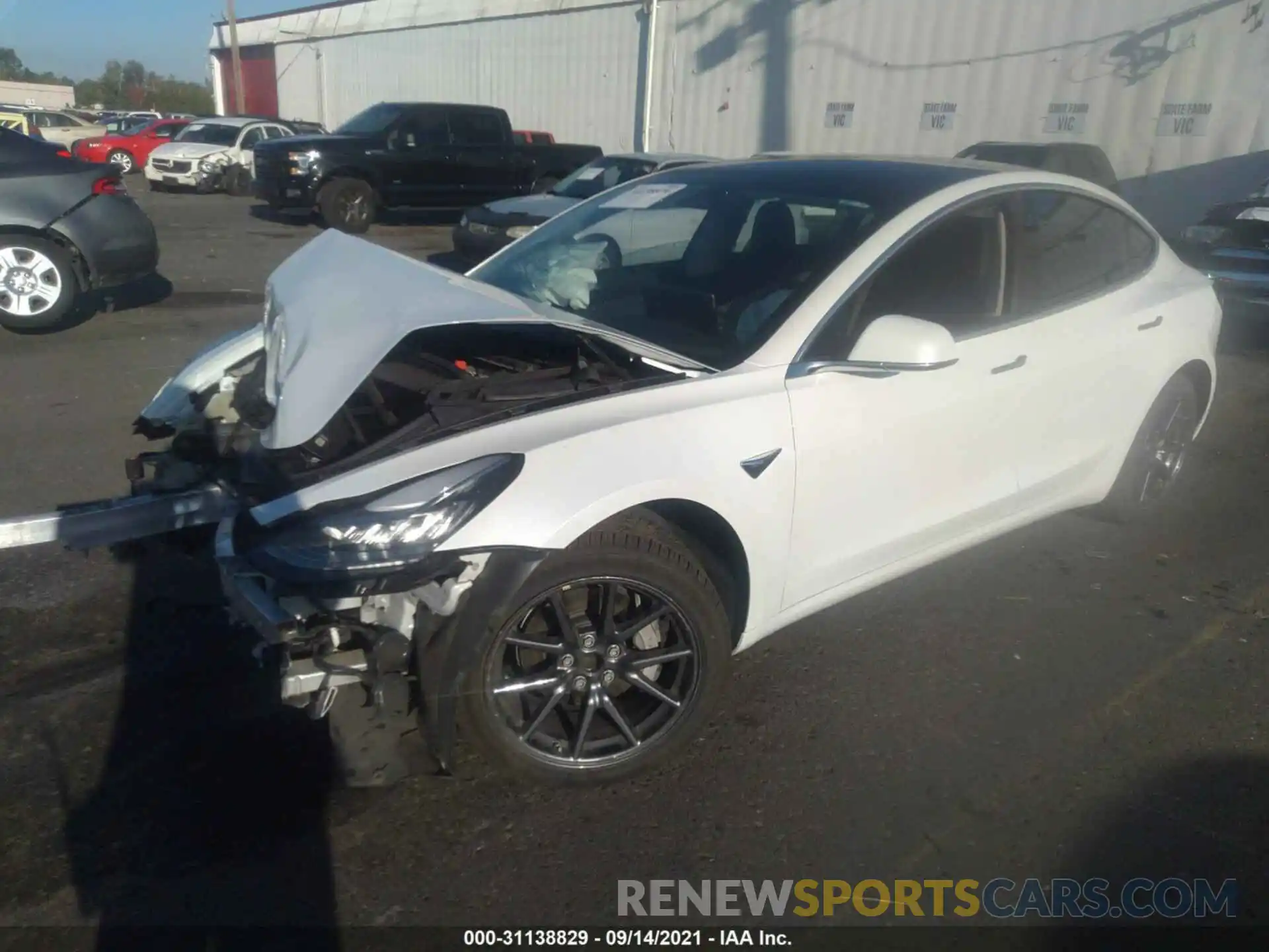 2 Photograph of a damaged car 5YJ3E1EA3LF590576 TESLA MODEL 3 2020