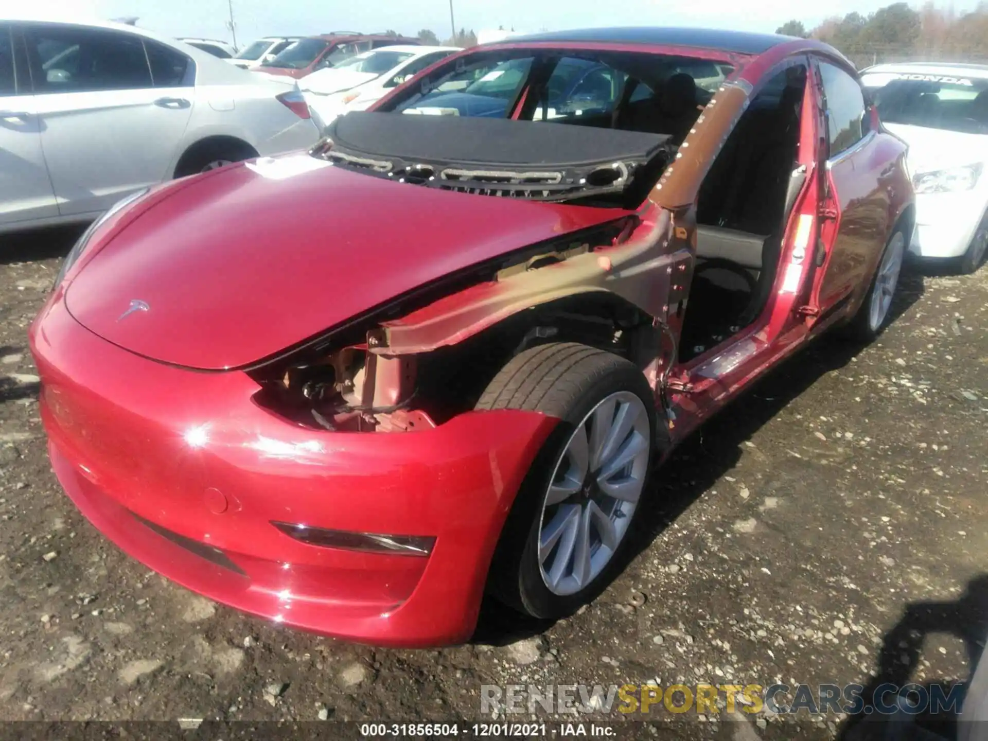 2 Photograph of a damaged car 5YJ3E1EA3LF590870 TESLA MODEL 3 2020