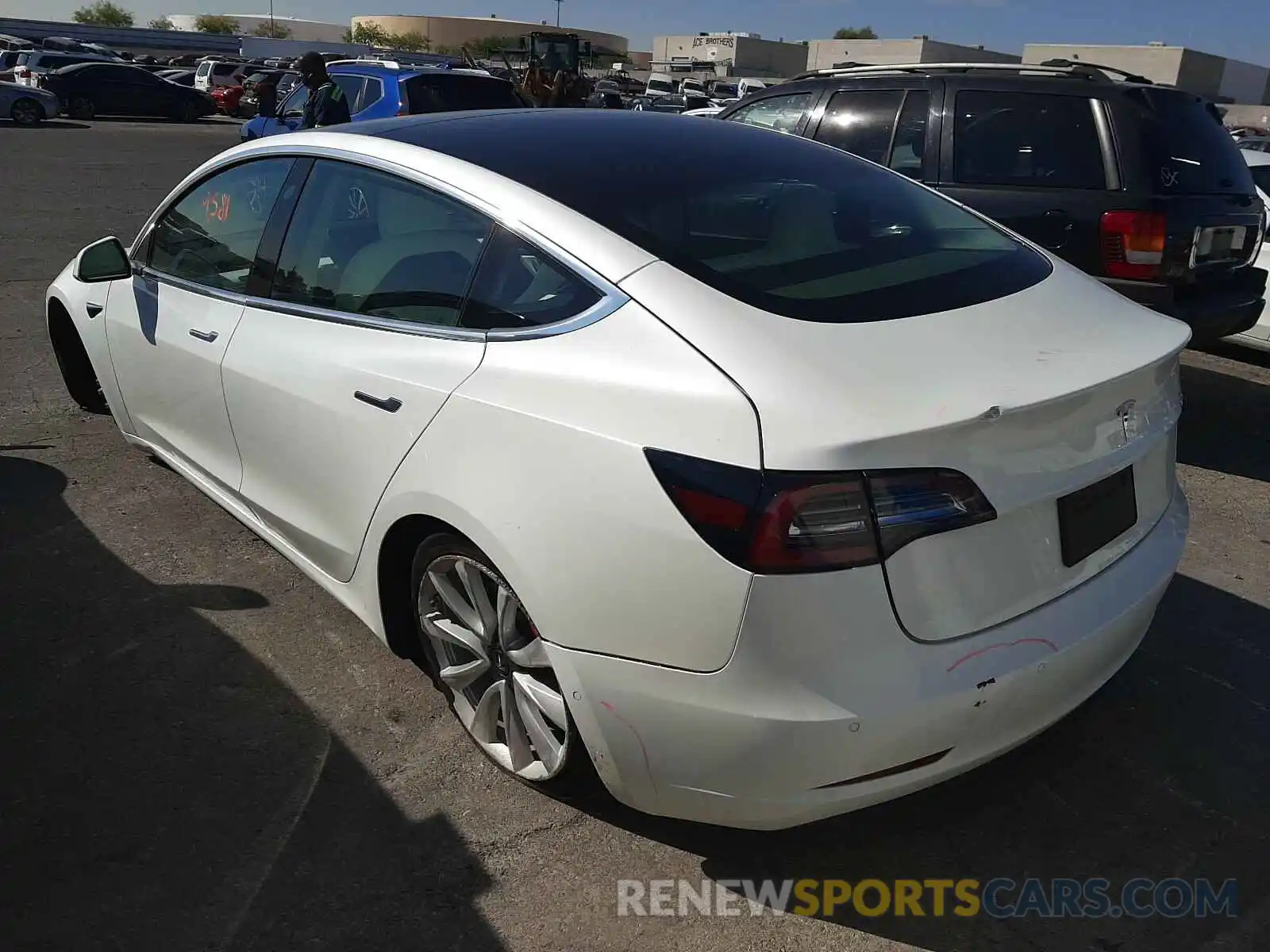 3 Photograph of a damaged car 5YJ3E1EA3LF591288 TESLA MODEL 3 2020