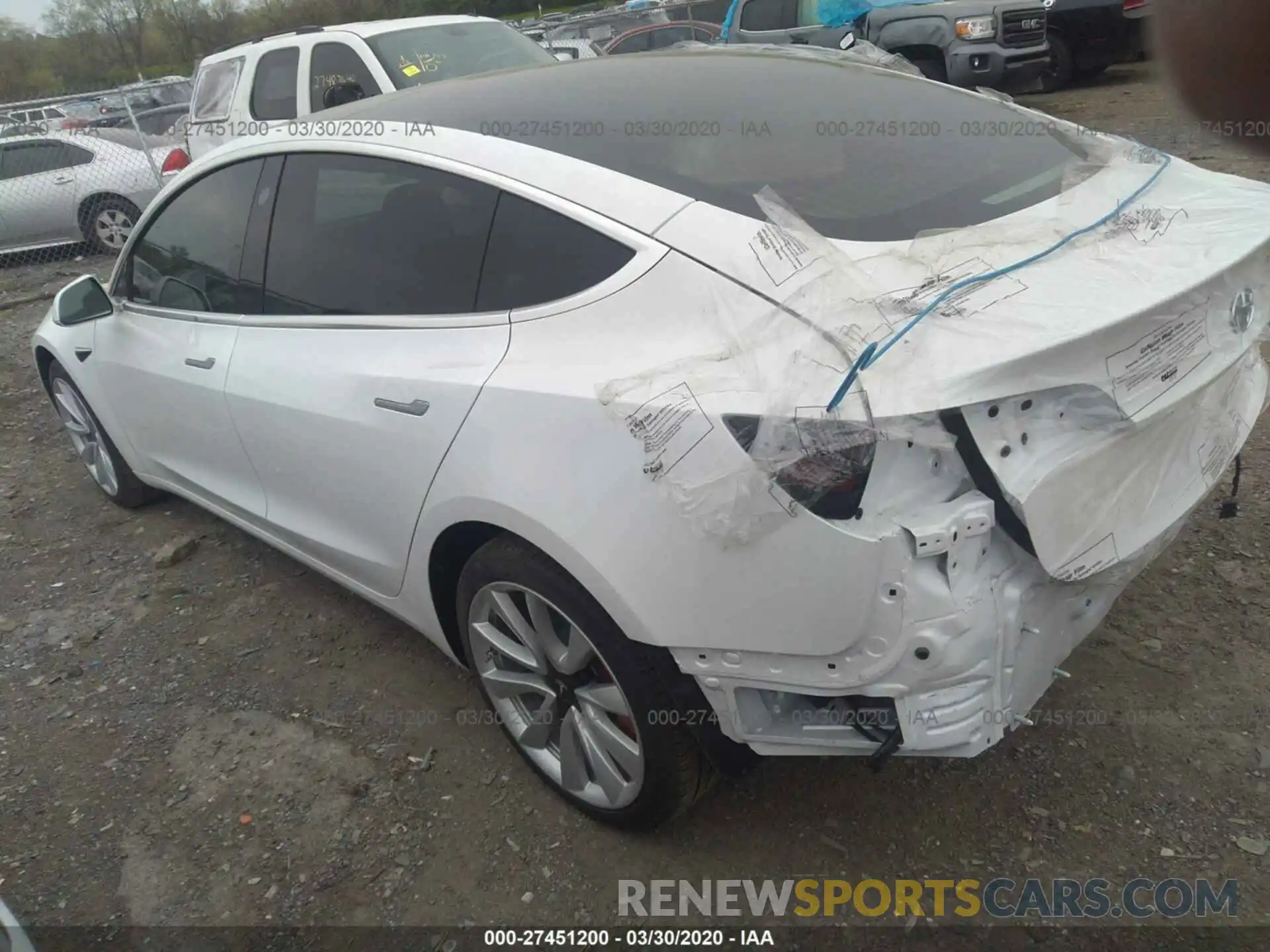 3 Photograph of a damaged car 5YJ3E1EA3LF598743 TESLA MODEL 3 2020