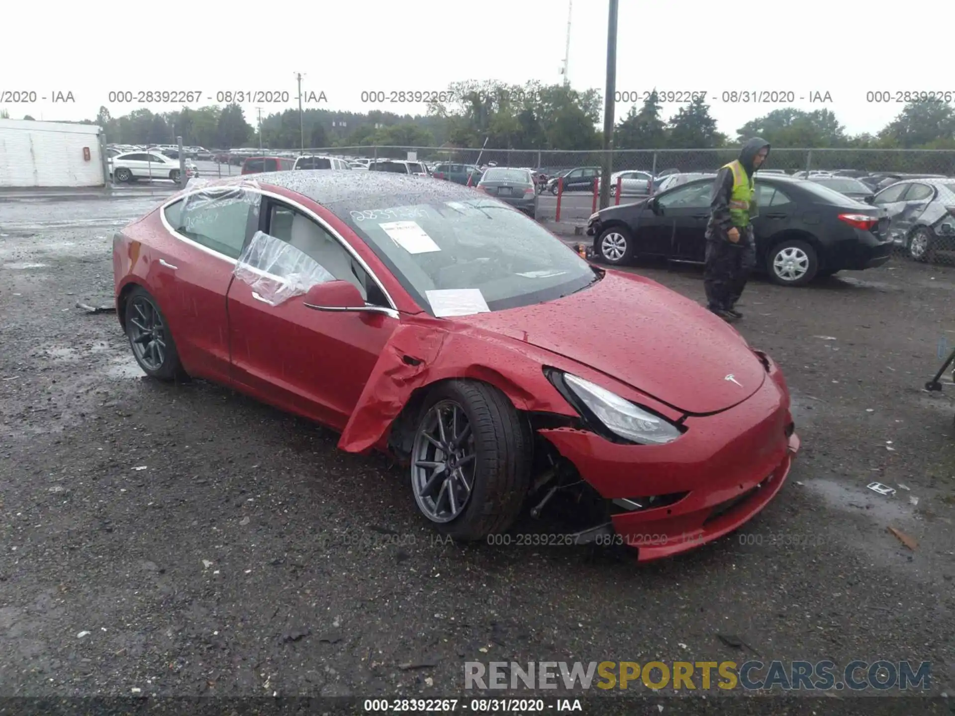 1 Photograph of a damaged car 5YJ3E1EA3LF598872 TESLA MODEL 3 2020