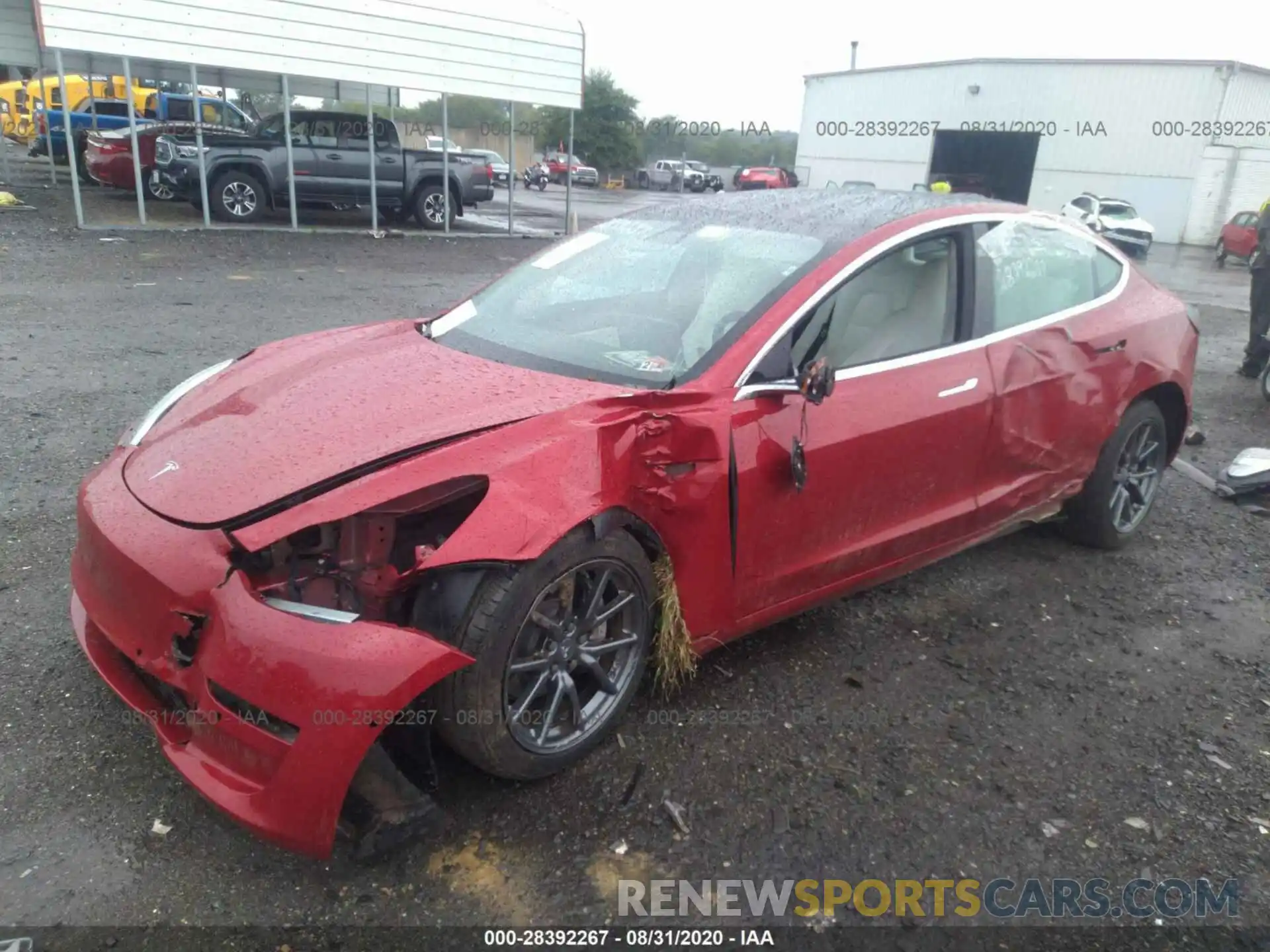 2 Photograph of a damaged car 5YJ3E1EA3LF598872 TESLA MODEL 3 2020