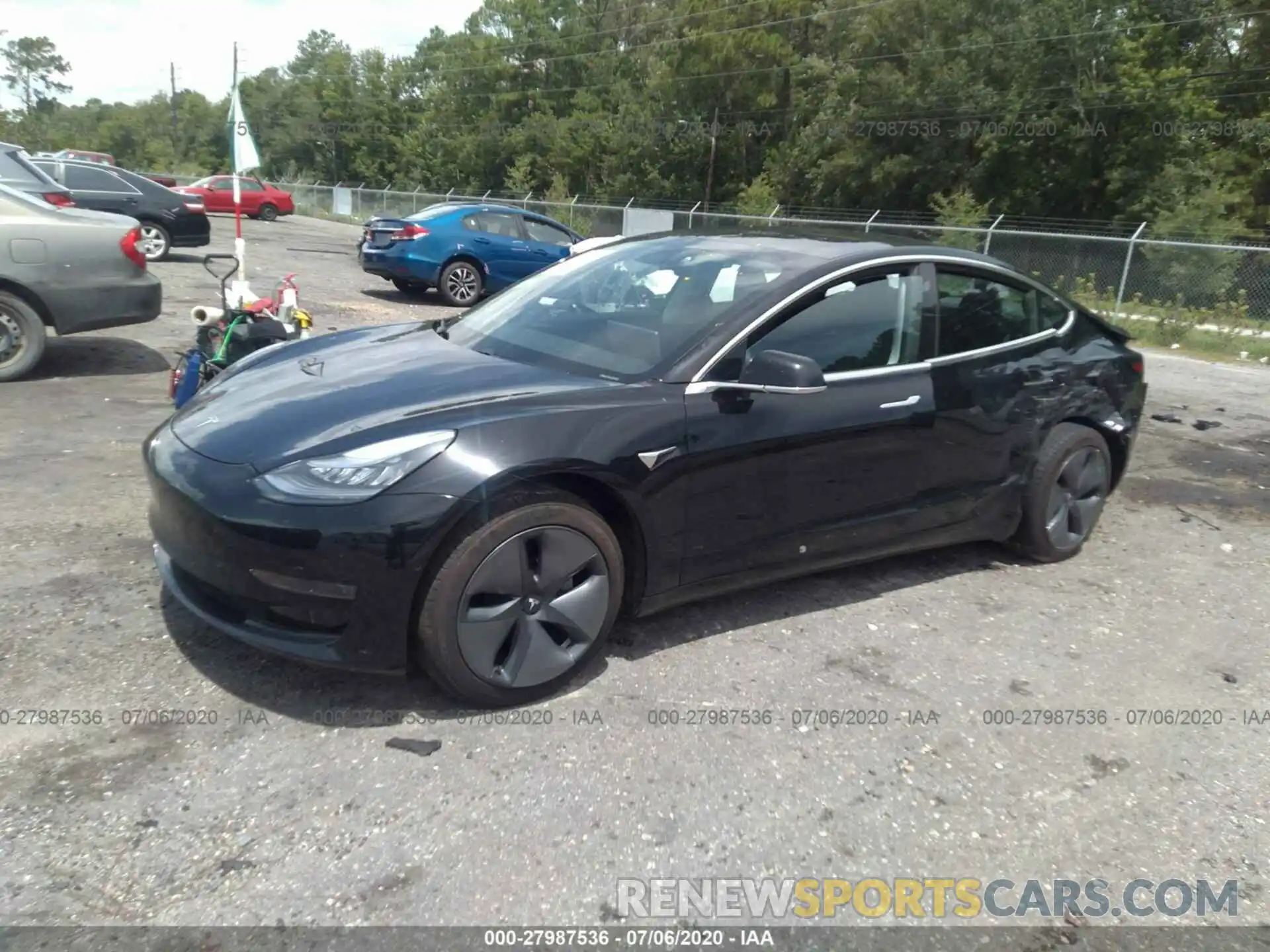 2 Photograph of a damaged car 5YJ3E1EA3LF611149 TESLA MODEL 3 2020