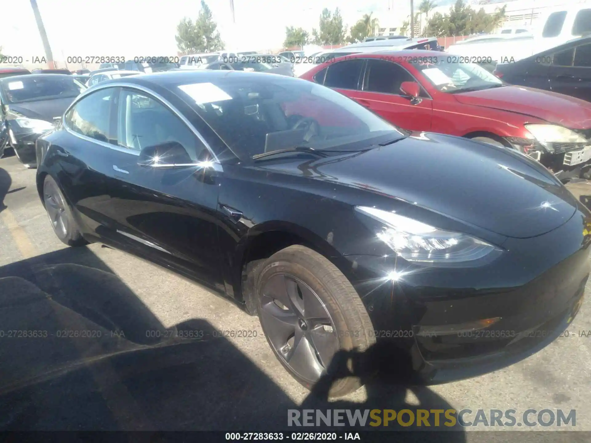 1 Photograph of a damaged car 5YJ3E1EA3LF611345 TESLA MODEL 3 2020