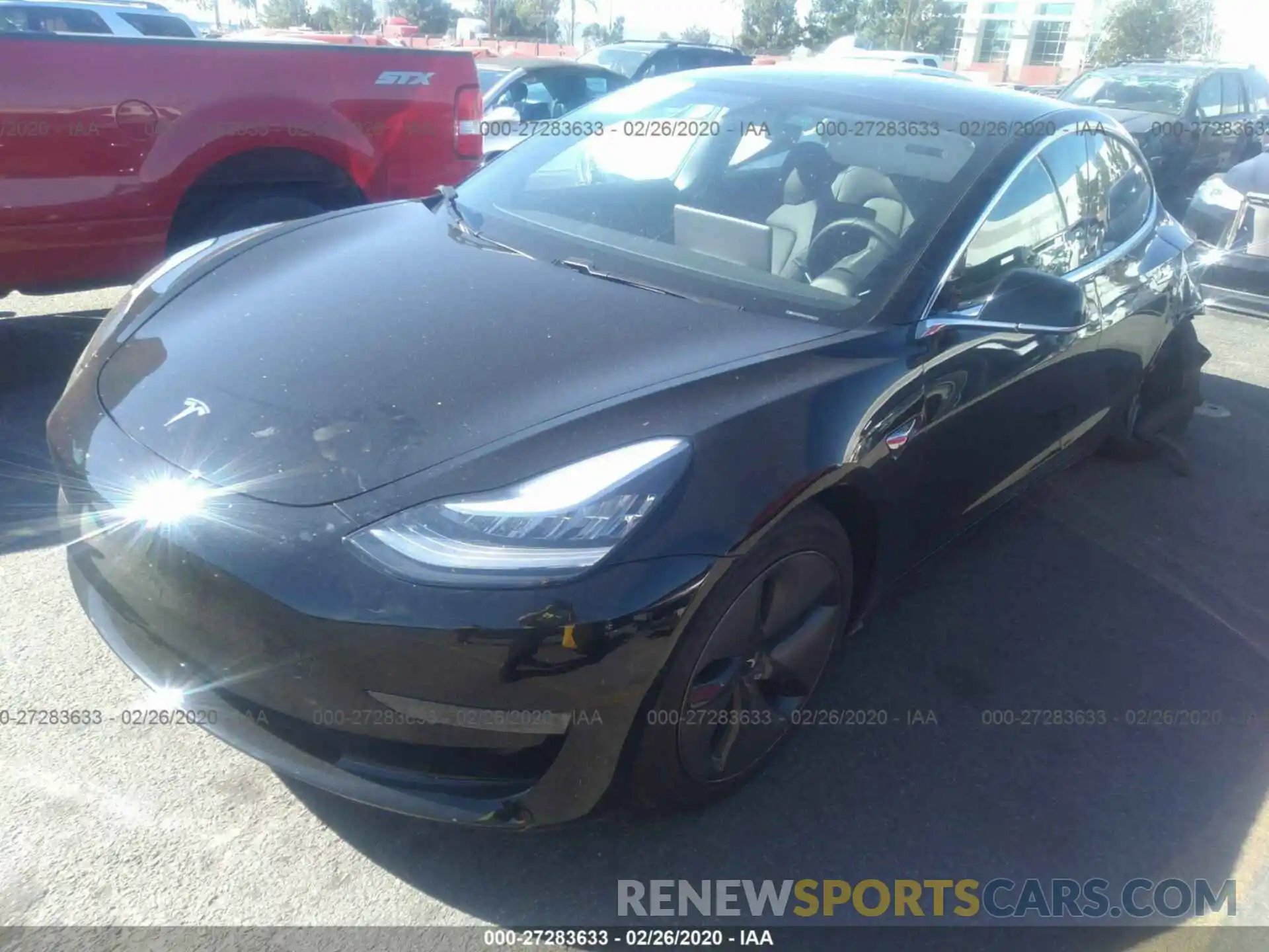 2 Photograph of a damaged car 5YJ3E1EA3LF611345 TESLA MODEL 3 2020