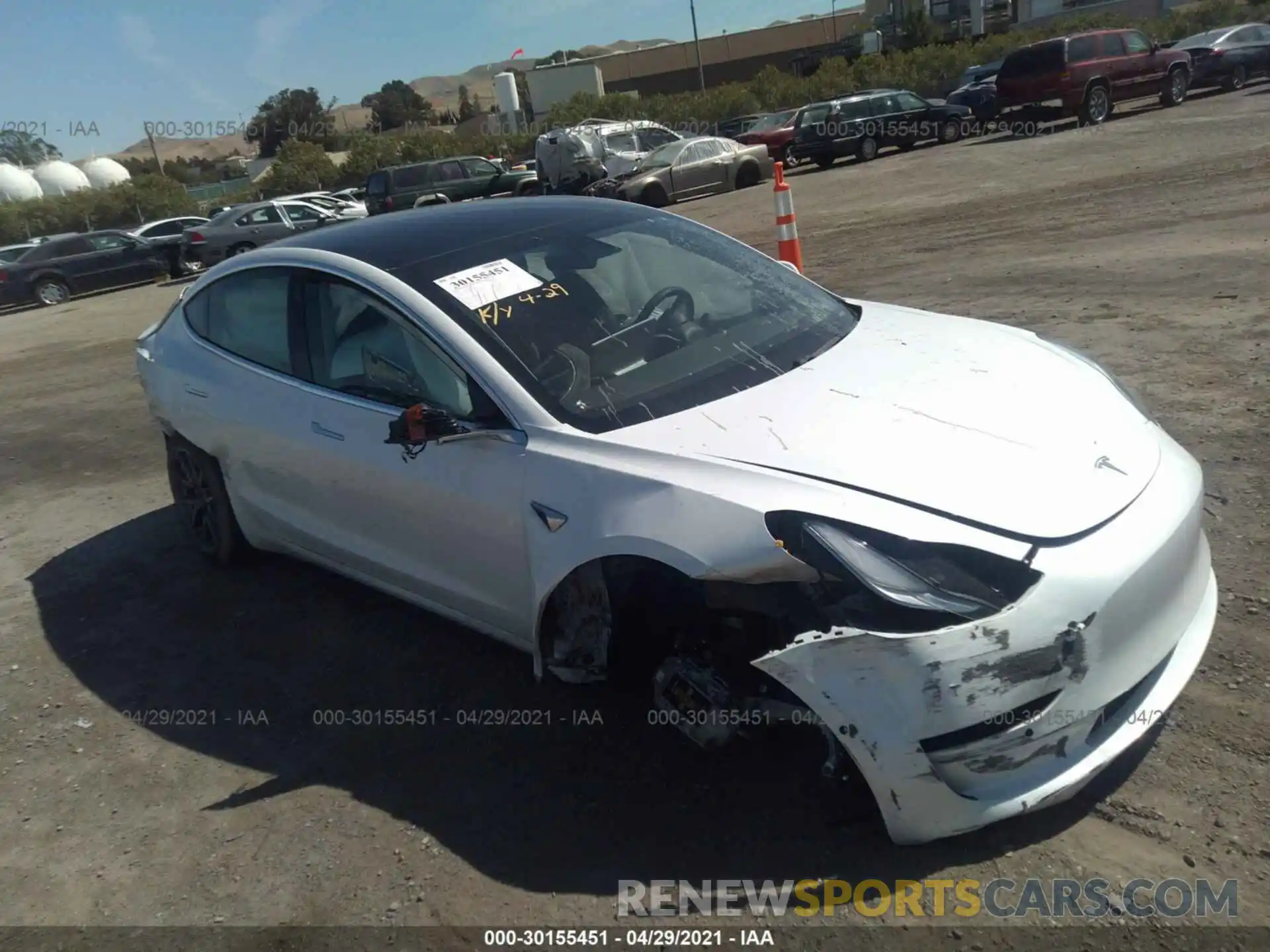 1 Photograph of a damaged car 5YJ3E1EA3LF612723 TESLA MODEL 3 2020