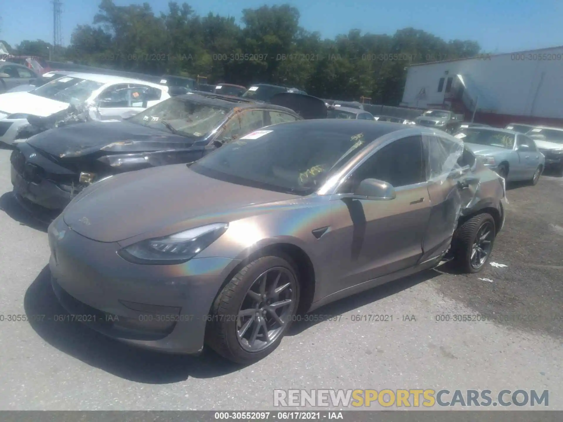 2 Photograph of a damaged car 5YJ3E1EA3LF615511 TESLA MODEL 3 2020