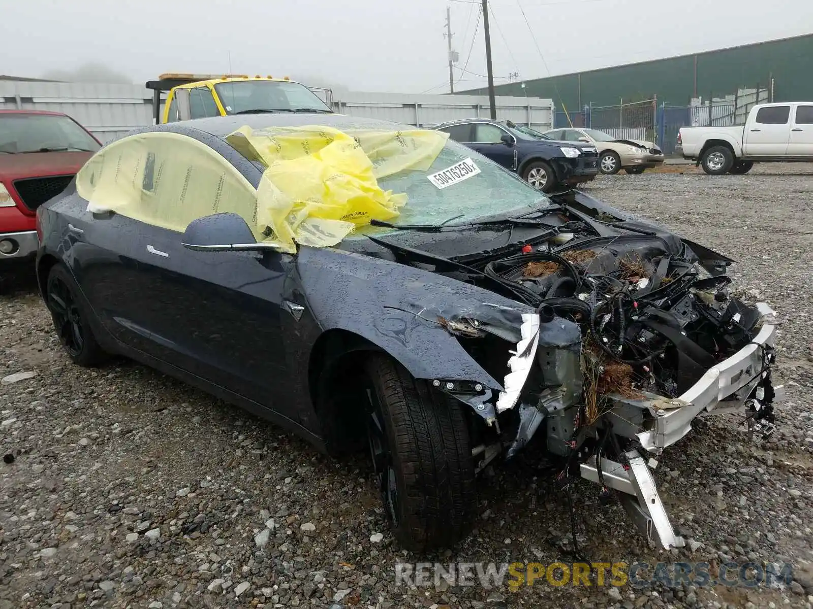 1 Photograph of a damaged car 5YJ3E1EA3LF615718 TESLA MODEL 3 2020