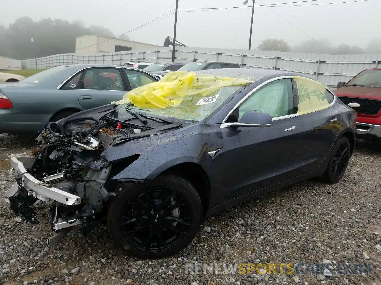 2 Photograph of a damaged car 5YJ3E1EA3LF615718 TESLA MODEL 3 2020