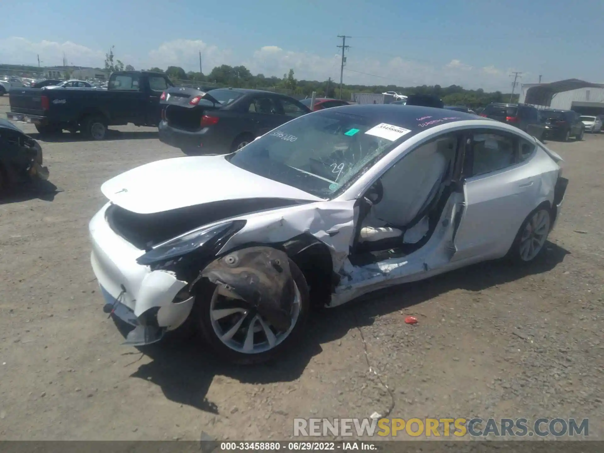 2 Photograph of a damaged car 5YJ3E1EA3LF616061 TESLA MODEL 3 2020