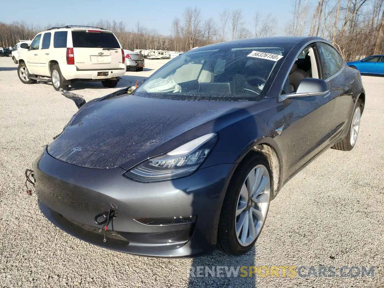 2 Photograph of a damaged car 5YJ3E1EA3LF630638 TESLA MODEL 3 2020