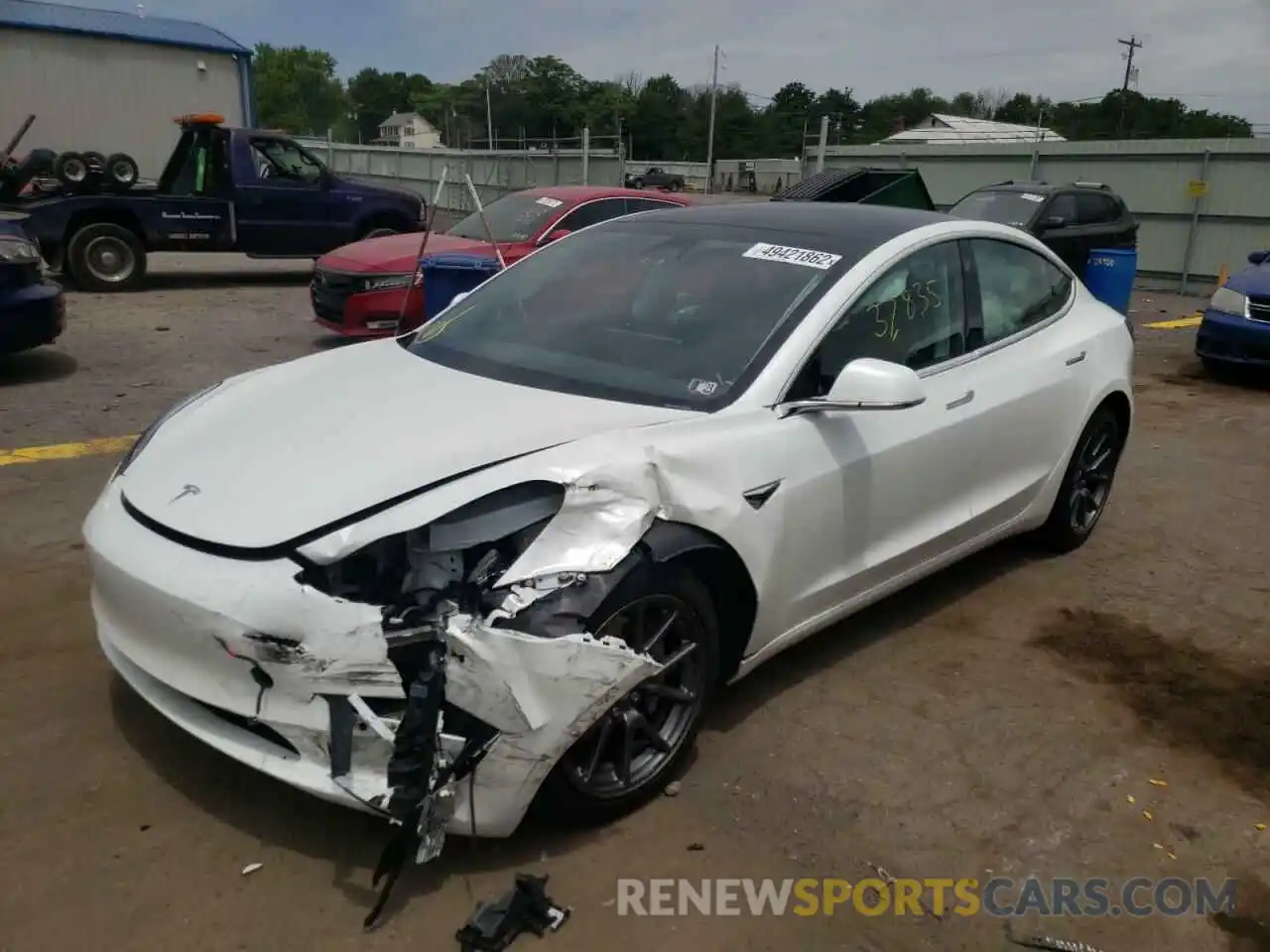 2 Photograph of a damaged car 5YJ3E1EA3LF632440 TESLA MODEL 3 2020